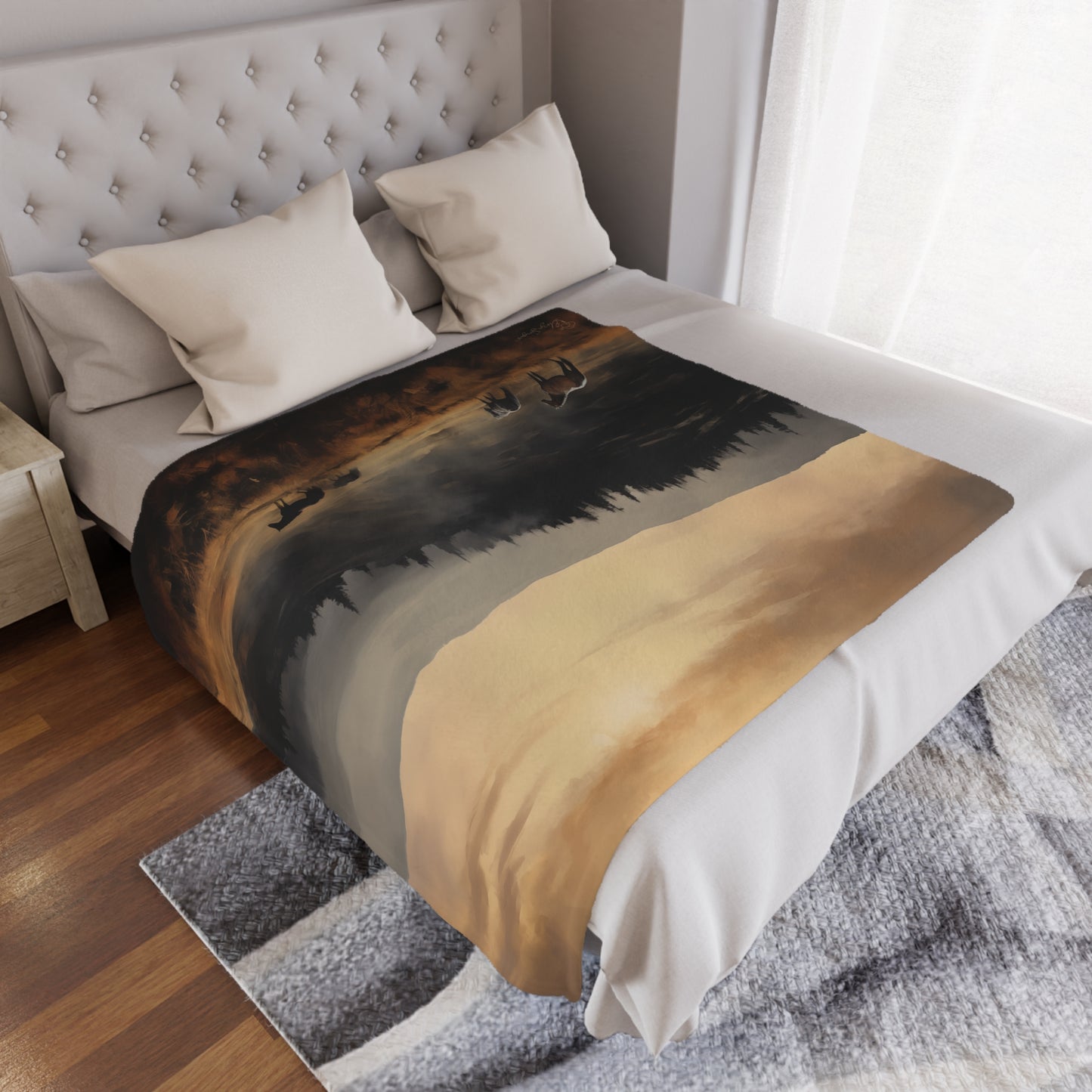 Sunset Grazing Minky Blanket