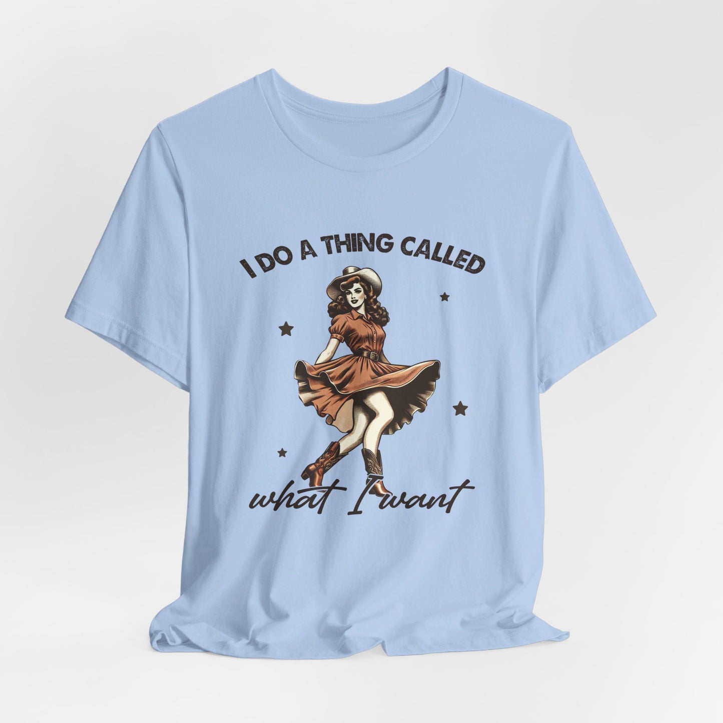 What I Like: Bella Canvas T-shirt with Vintage Cowgirl