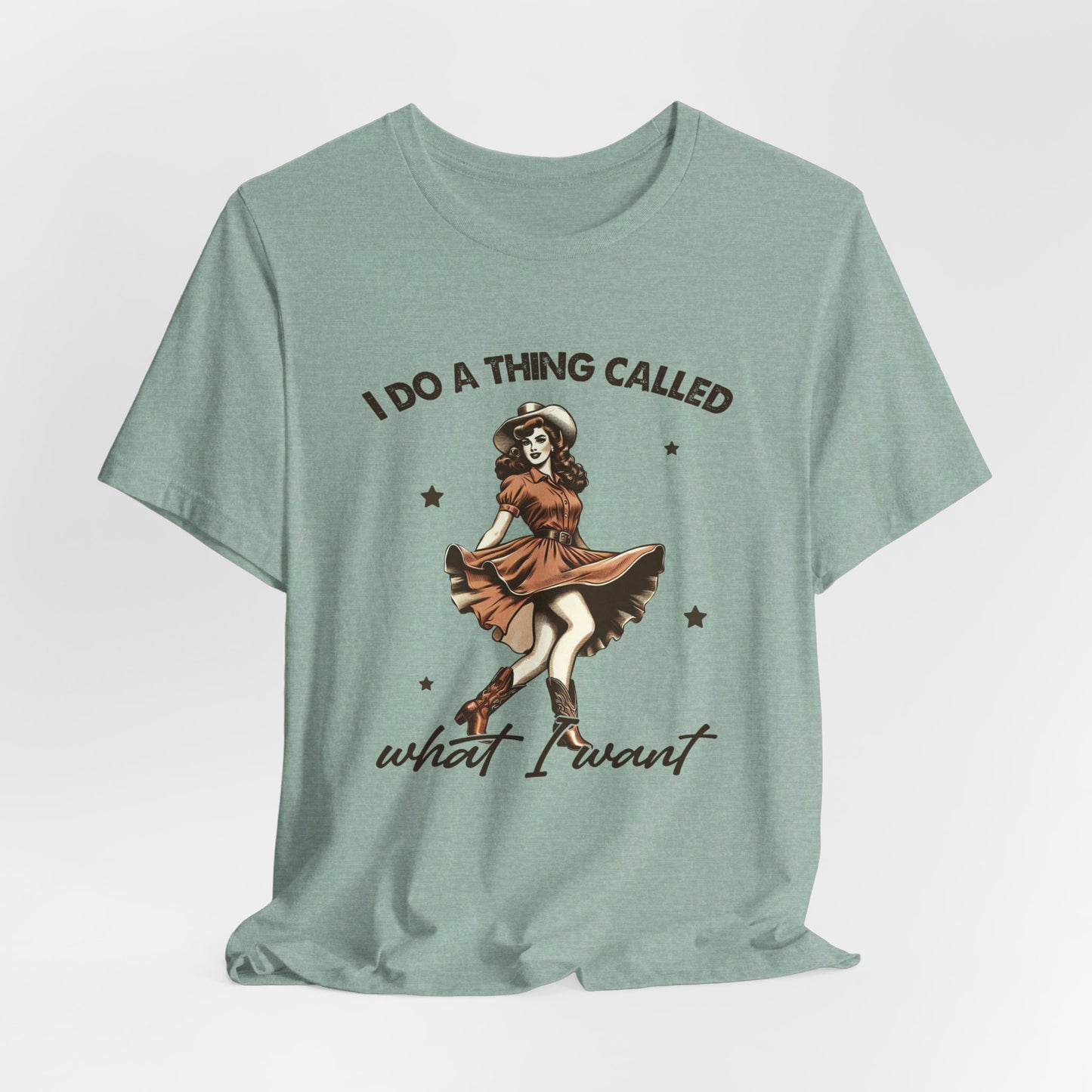What I Like: Bella Canvas T-shirt with Vintage Cowgirl
