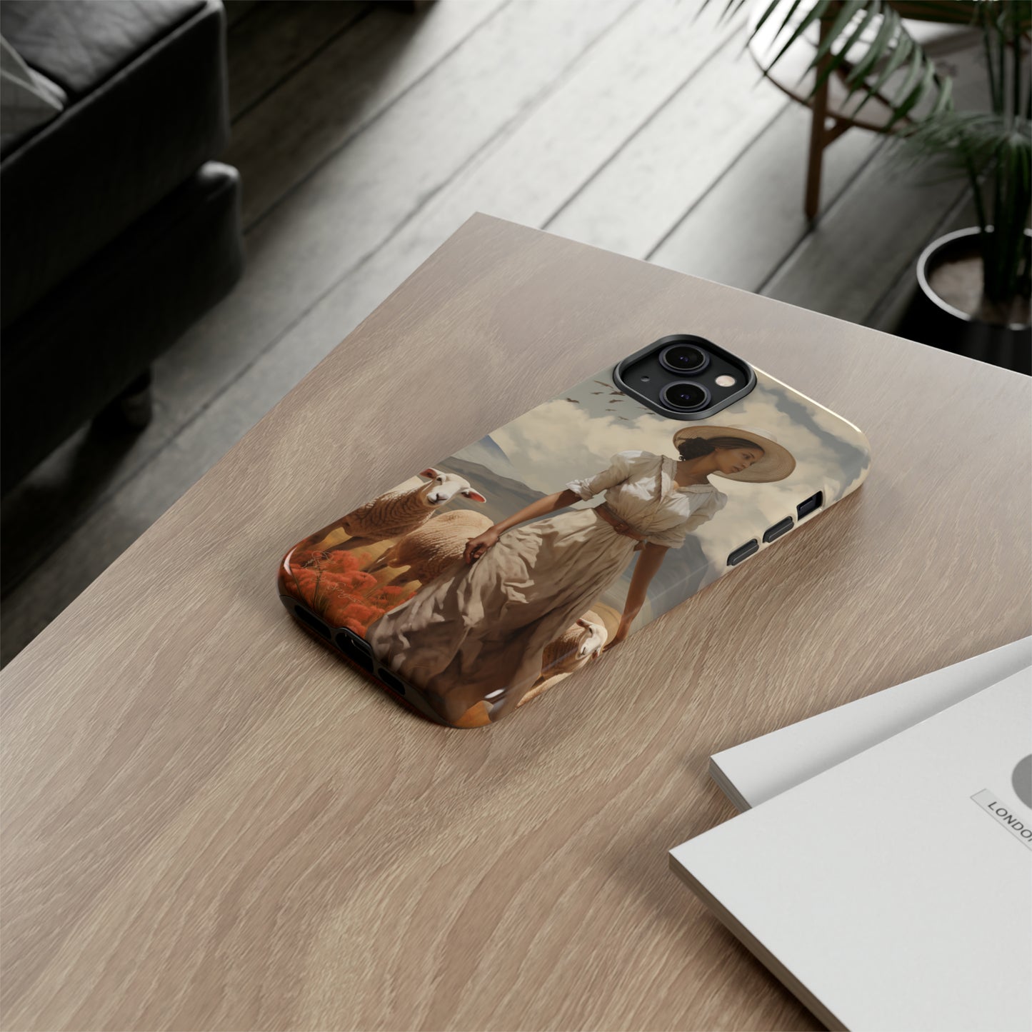 Misty Prairie Wanderer: Elevate your Tough Western Cell Phone Case with a captivating twist. This edition offers a misty take on the vintage painted design, providing a unique and enchanting touch. Experience the allure of the unknown. #ElizaSinger #PhoneCase #VintageDesign