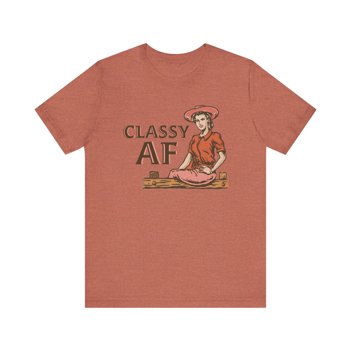 Sassy Elegance: Bella Canvas Unisex T-shirt with Vintage Cowgirl Charm