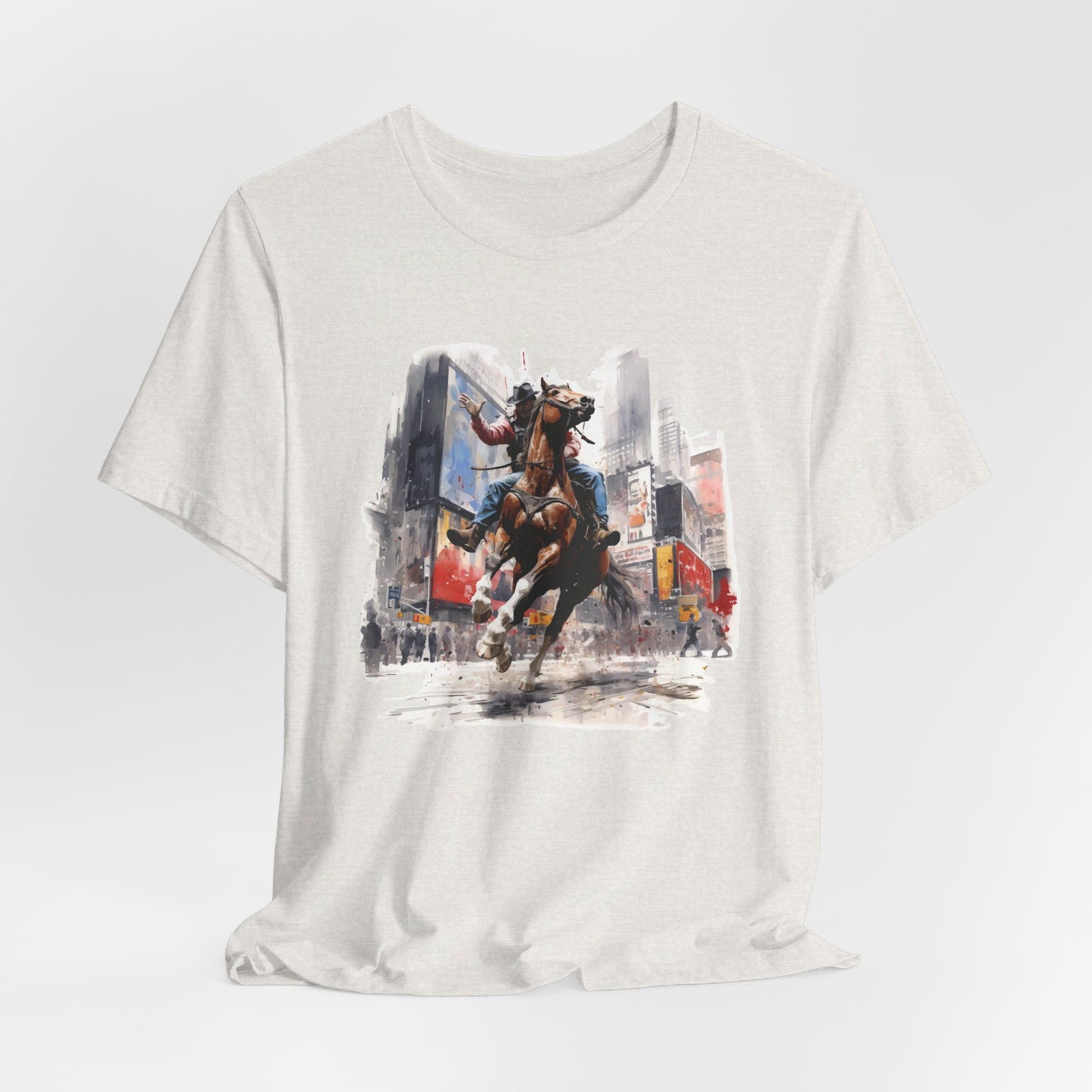 Times Square Rodeo: Bella Canvas T-shirt with Cowboy and Horse