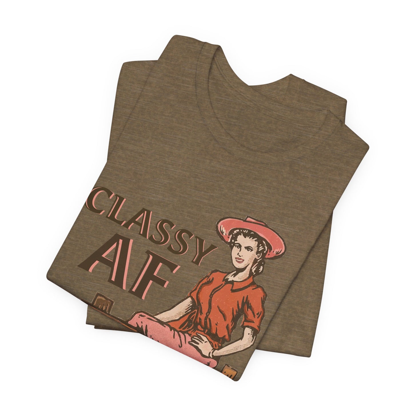 Sassy Elegance: Bella Canvas Unisex T-shirt with Vintage Cowgirl Charm