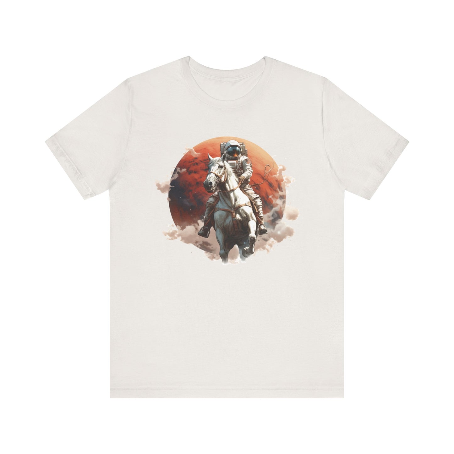 Cosmic Cowboy: Bella Canvas T-shirt with Astronaut and Horse