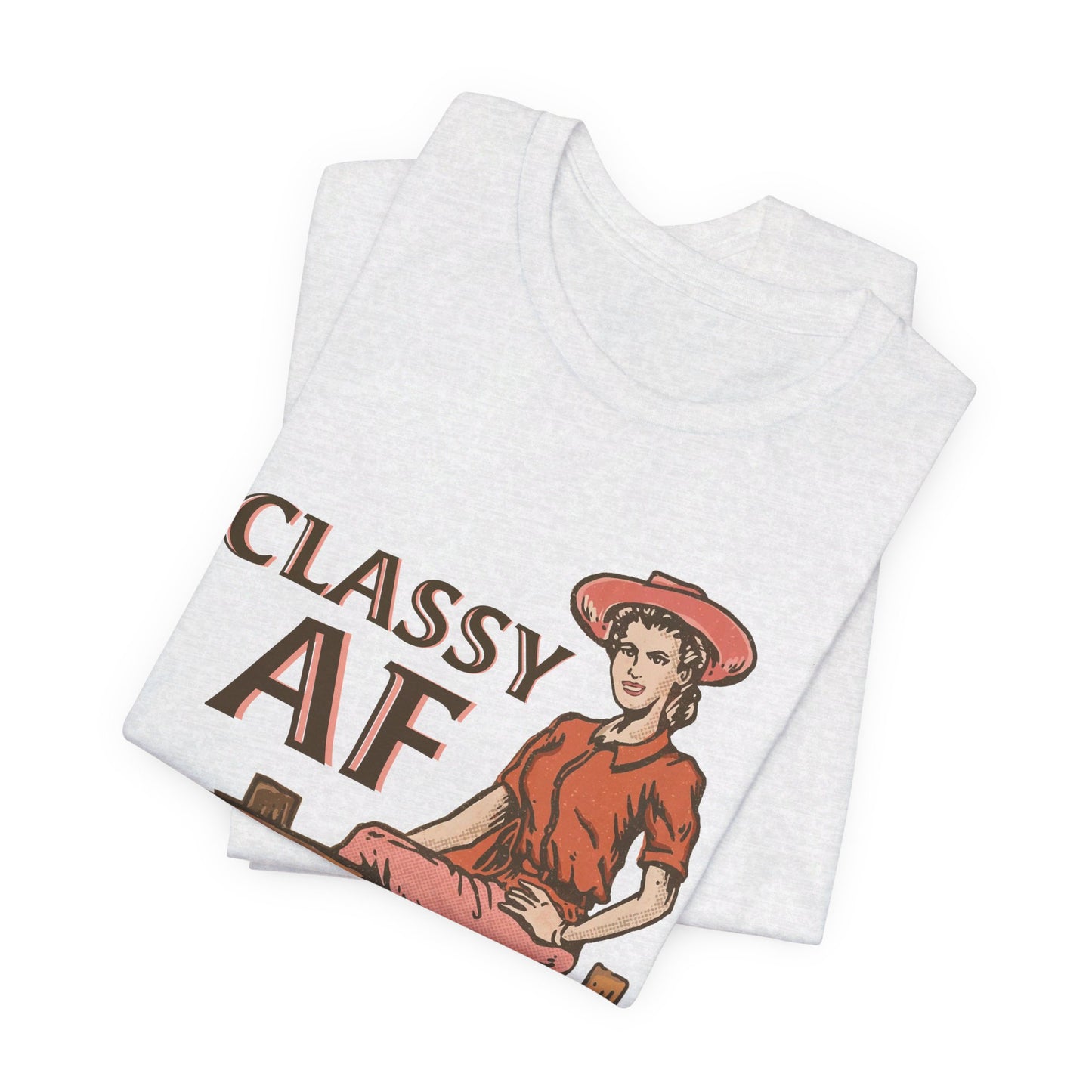 Sassy Elegance: Bella Canvas Unisex T-shirt with Vintage Cowgirl Charm