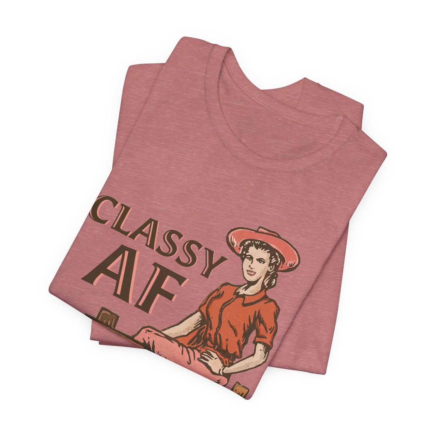 Sassy Elegance: Bella Canvas Unisex T-shirt with Vintage Cowgirl Charm