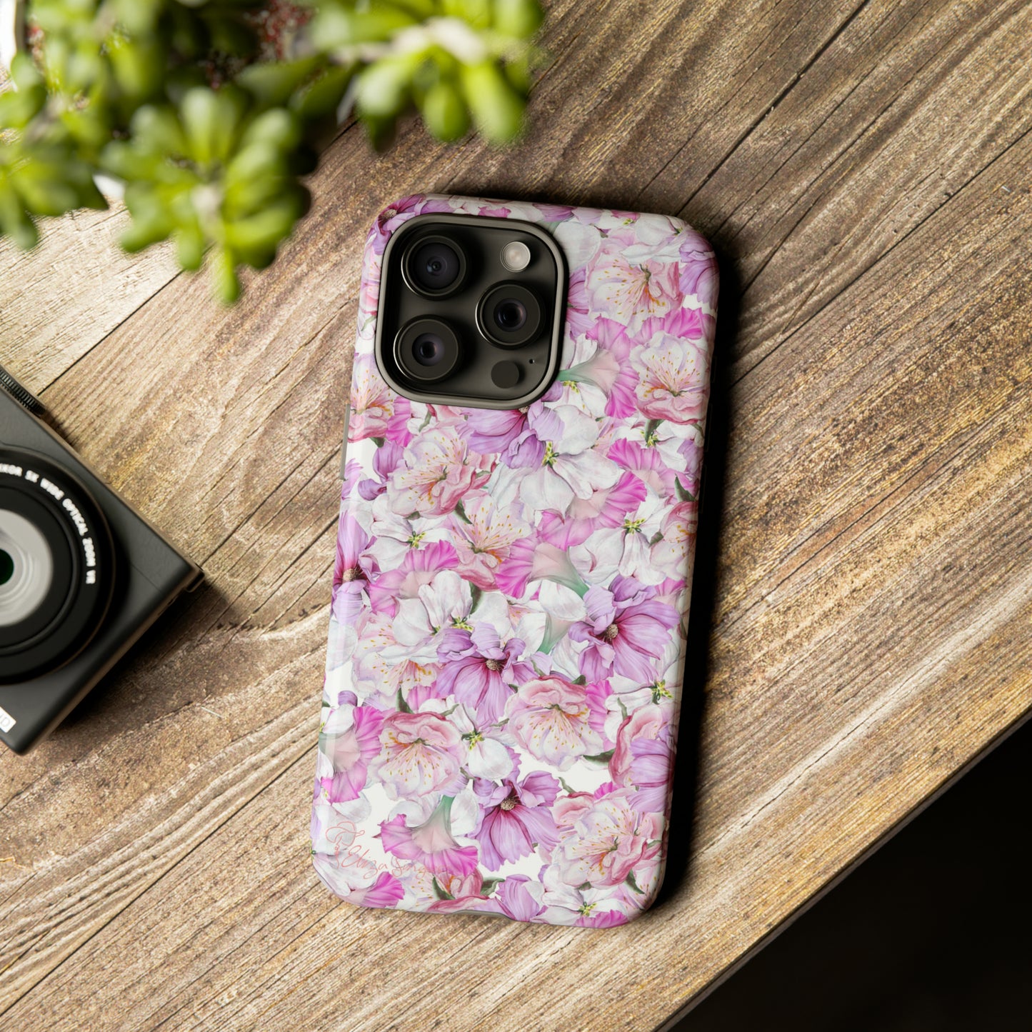 Peony Pink Flowers iPhone Case