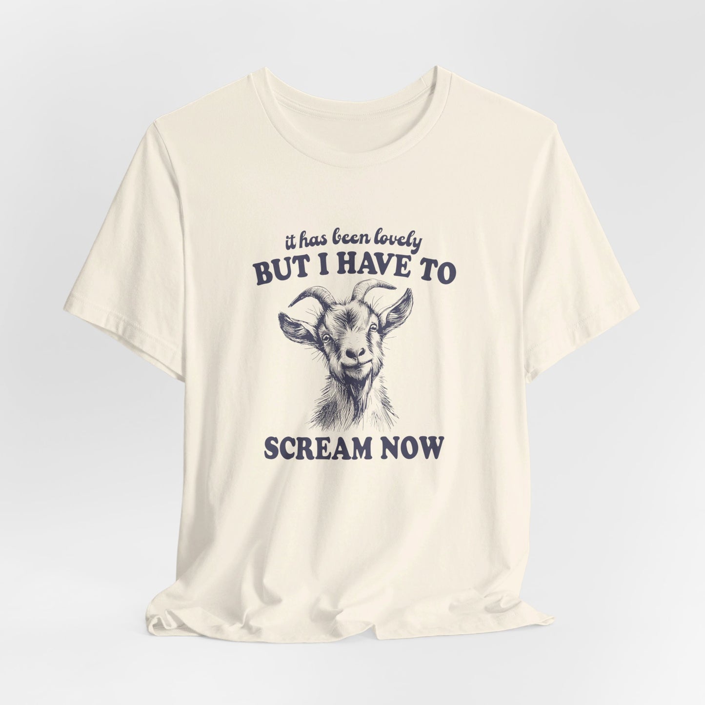 Goat Screams: Bella Canvas T-shirt with Cute Goat