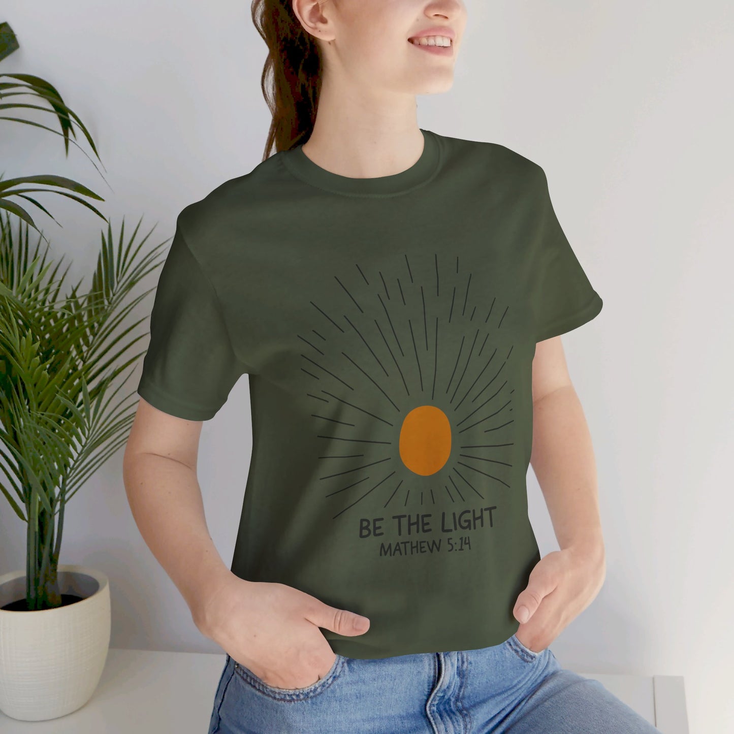 Be the Light: Minimalistic Sun Bella Canvas T-shirt