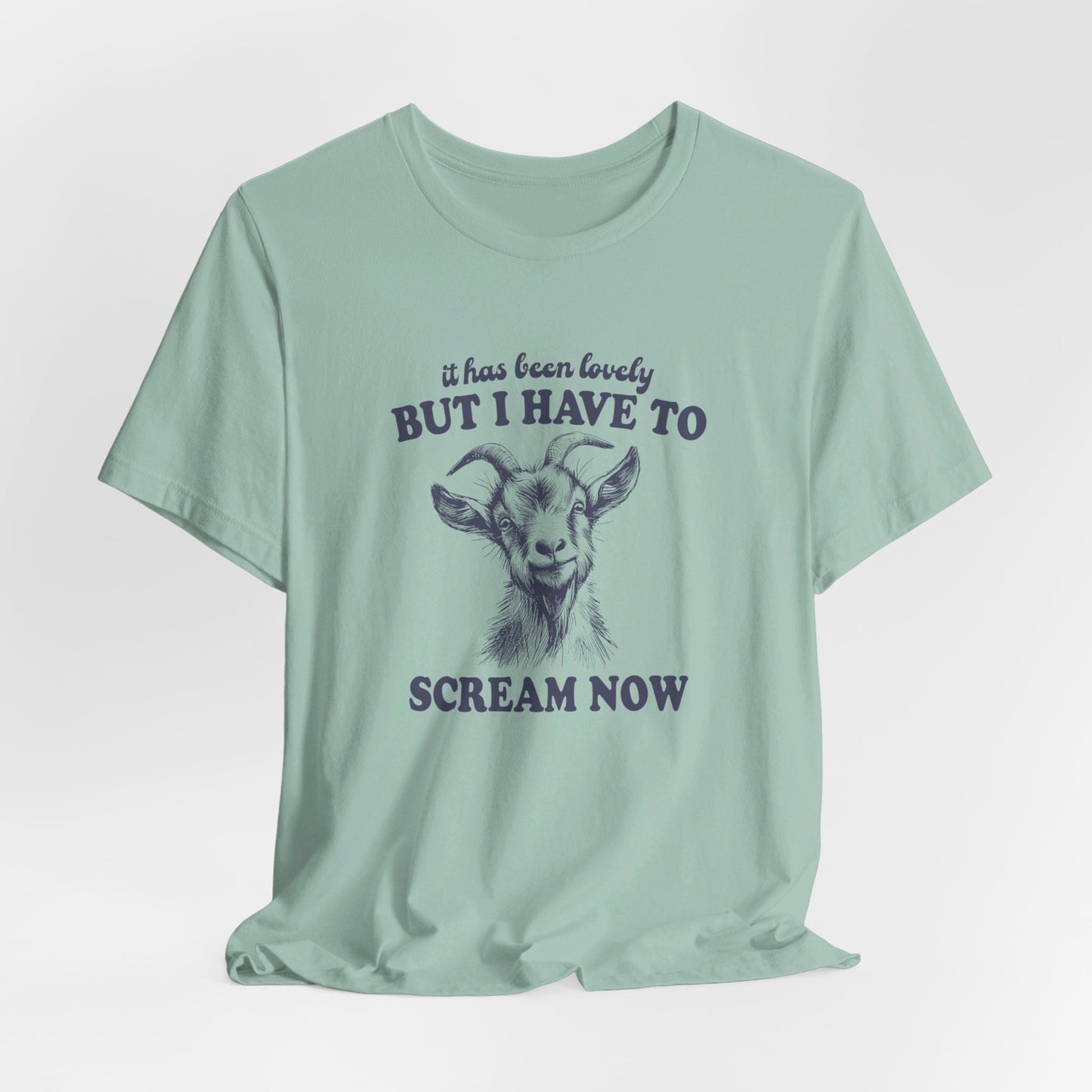 Goat Screams: Bella Canvas T-shirt with Cute Goat