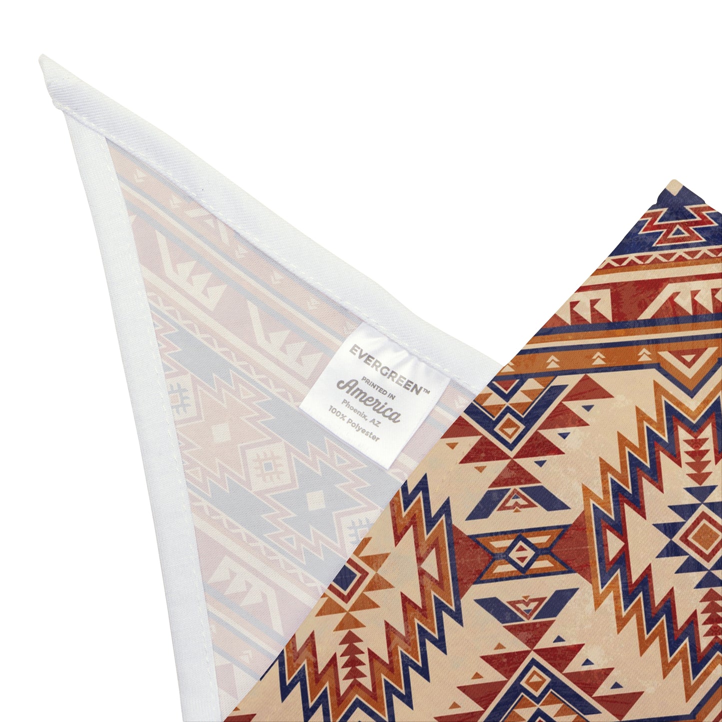 Infuse a touch of tribal flair into your dog's wardrobe with our Tribal Aztec Dog Bandana/Wild Rag. The tribal Aztec style design adds an eclectic and stylish vibe. Crafted from soft-spun polyester, this wild rag ensures comfort and durability. Make a statement on every stroll with this exclusive design, available only at Eliza Singer.