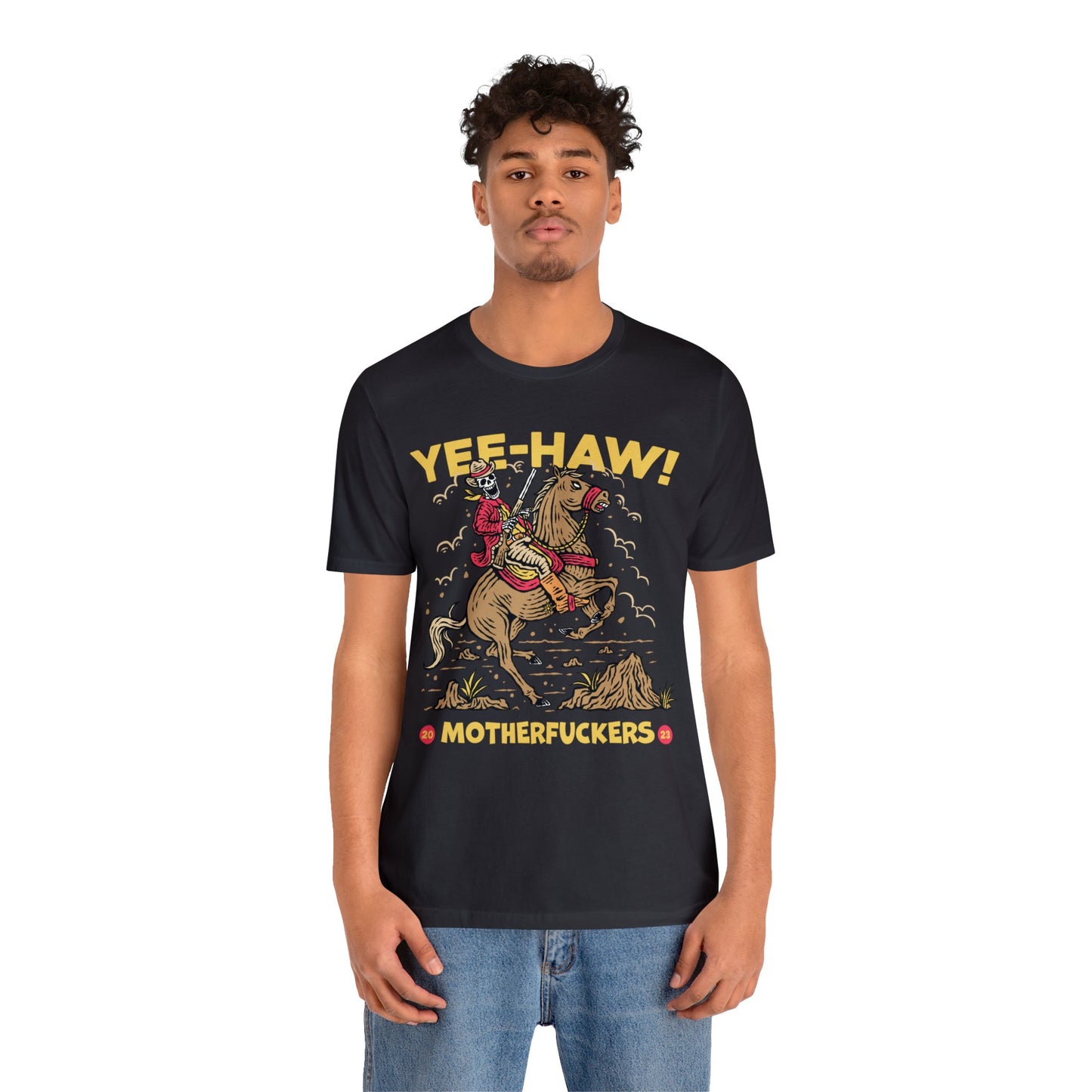 Rattling Bones Rodeo: Bella Canvas Unisex T-shirt with Yee-Haw Attitude