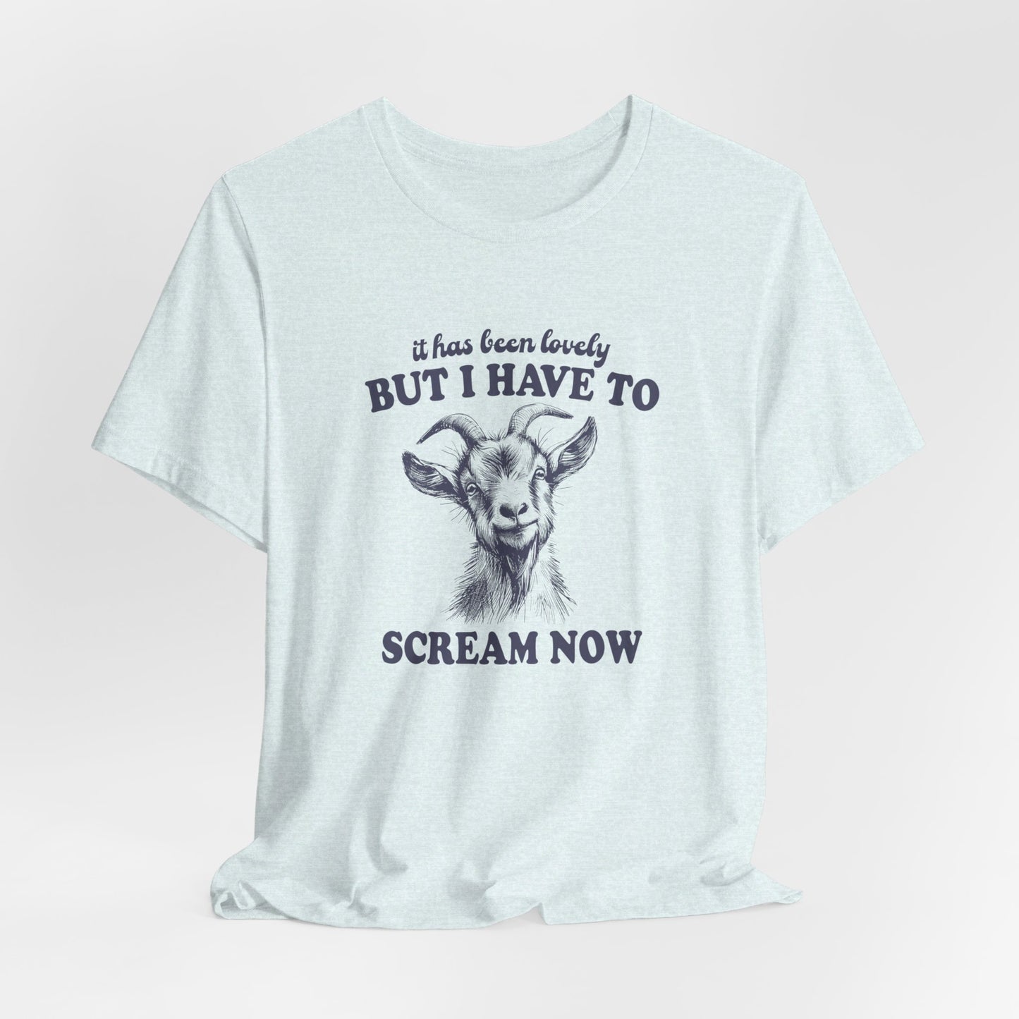 Goat Screams: Bella Canvas T-shirt with Cute Goat
