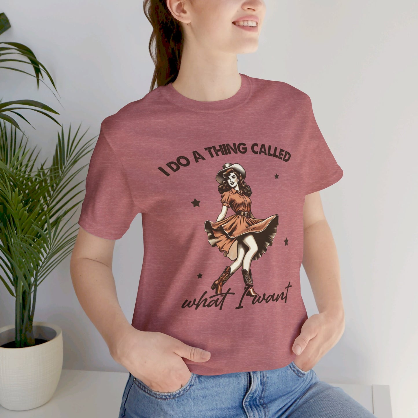 What I Like: Bella Canvas T-shirt with Vintage Cowgirl