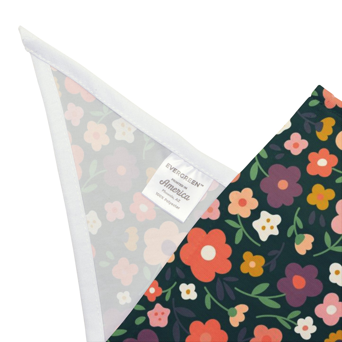 Elevate your dog's style with our Minimalist Blooms Dog Bandana/Wild Rag. The dark background adorned with minimalistic style flowers in colors like purple, burnt orange, mustard, and more adds a touch of modern sophistication. Crafted from soft-spun polyester, this wild rag ensures comfort and style. Make a statement on every adventure with this exclusive design, available only at Eliza Singer.