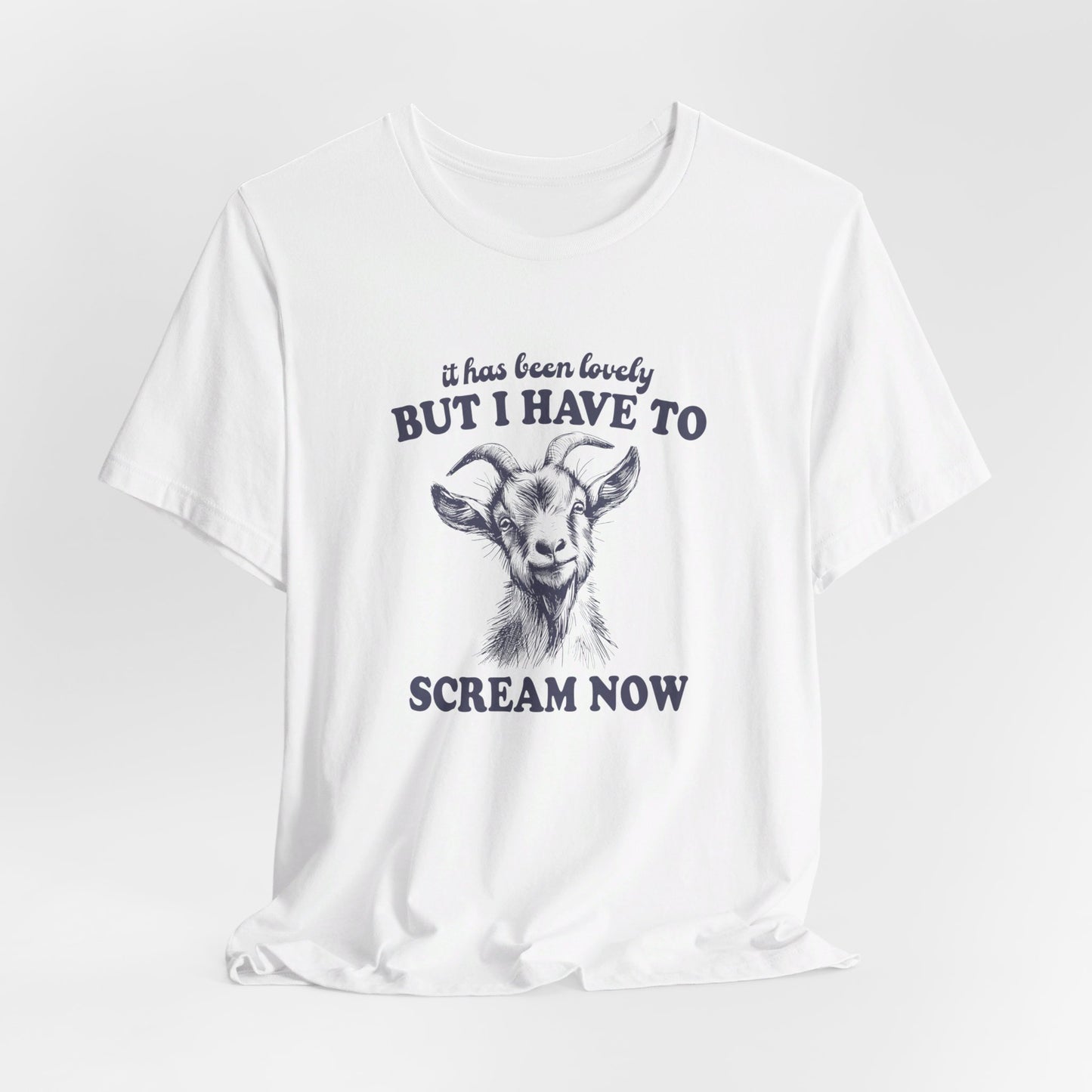 Goat Screams: Bella Canvas T-shirt with Cute Goat