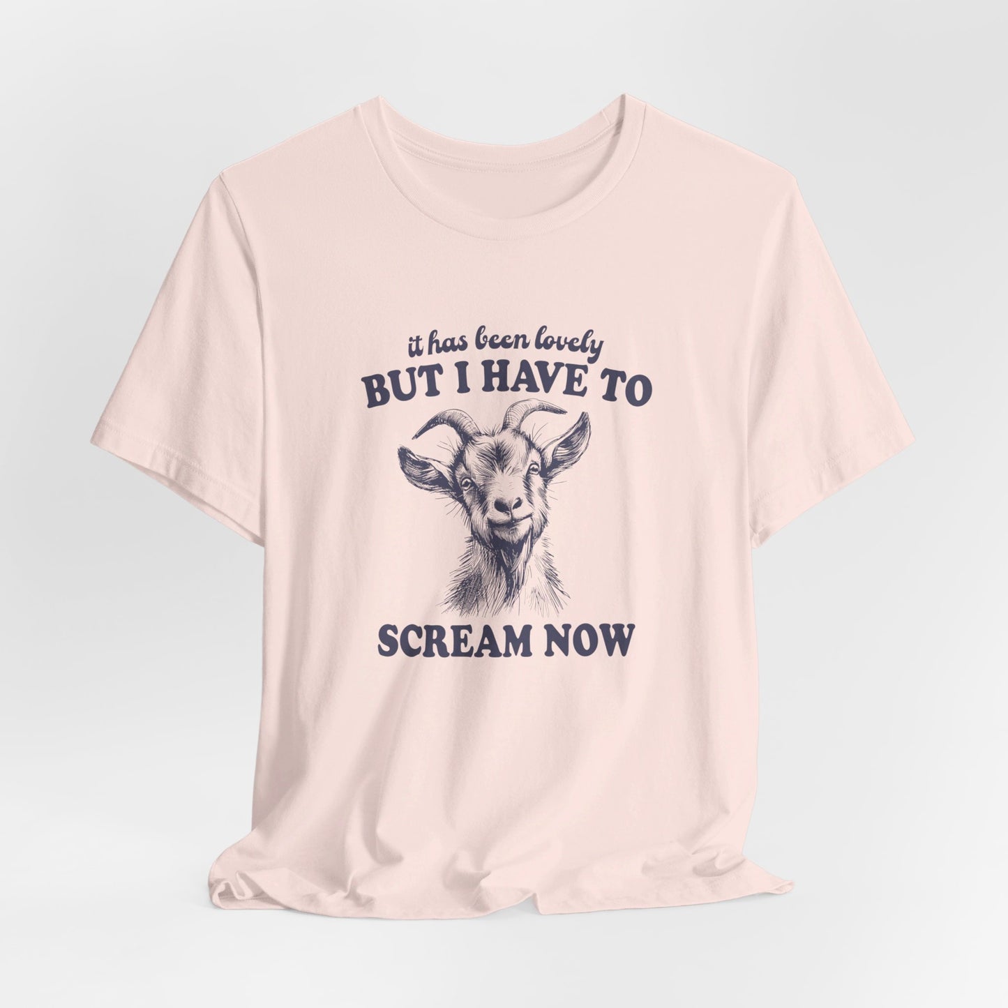 Goat Screams: Bella Canvas T-shirt with Cute Goat