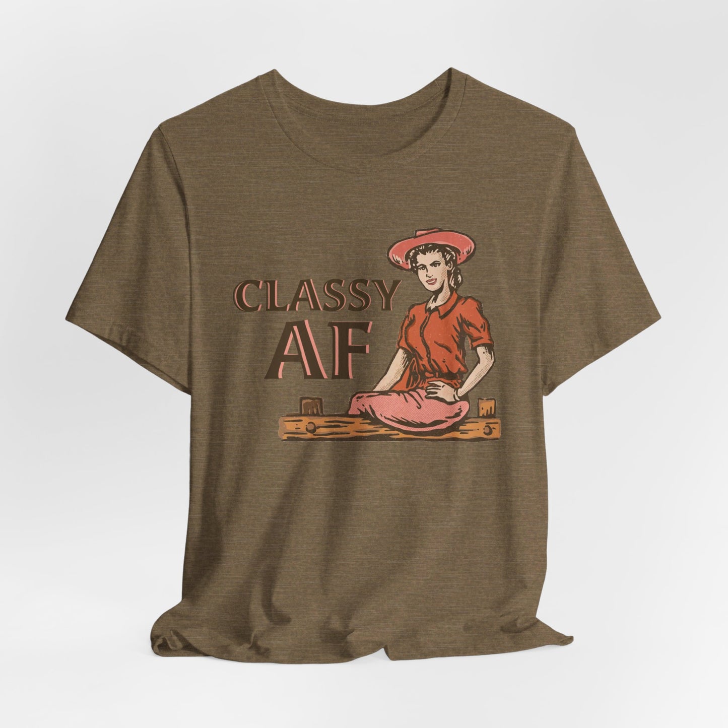 Sassy Elegance: Bella Canvas Unisex T-shirt with Vintage Cowgirl Charm