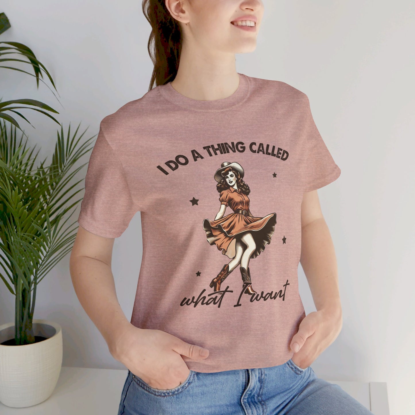 What I Like: Bella Canvas T-shirt with Vintage Cowgirl