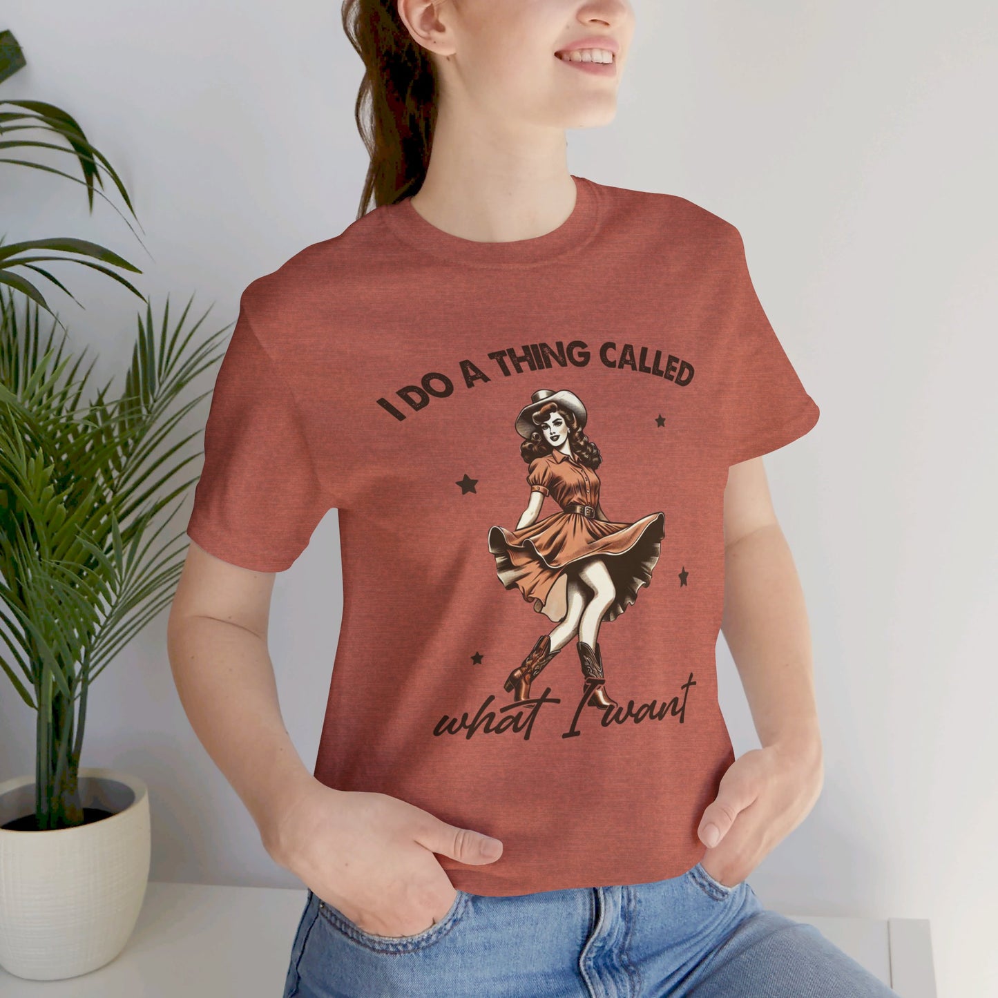 What I Like: Bella Canvas T-shirt with Vintage Cowgirl
