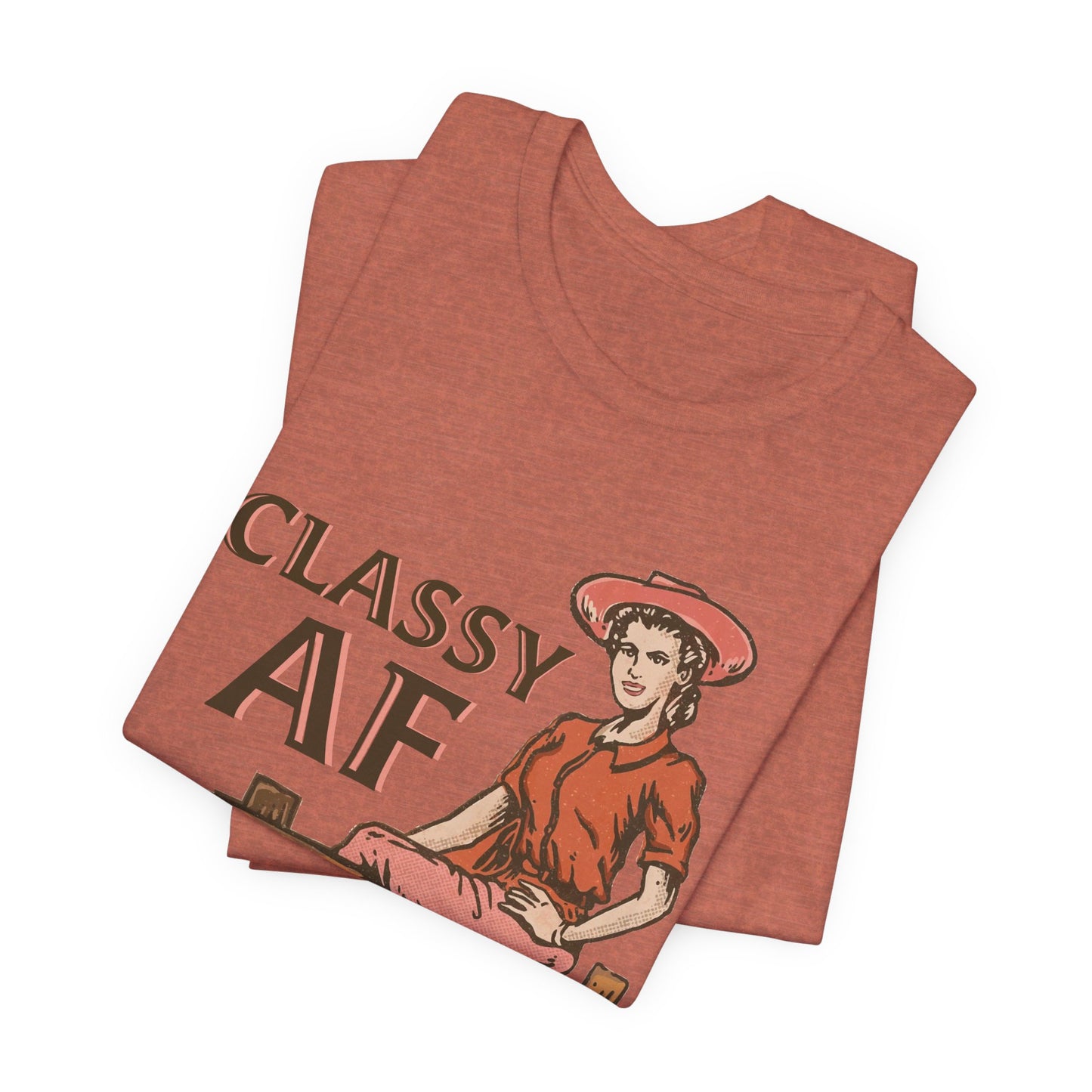 Sassy Elegance: Bella Canvas Unisex T-shirt with Vintage Cowgirl Charm