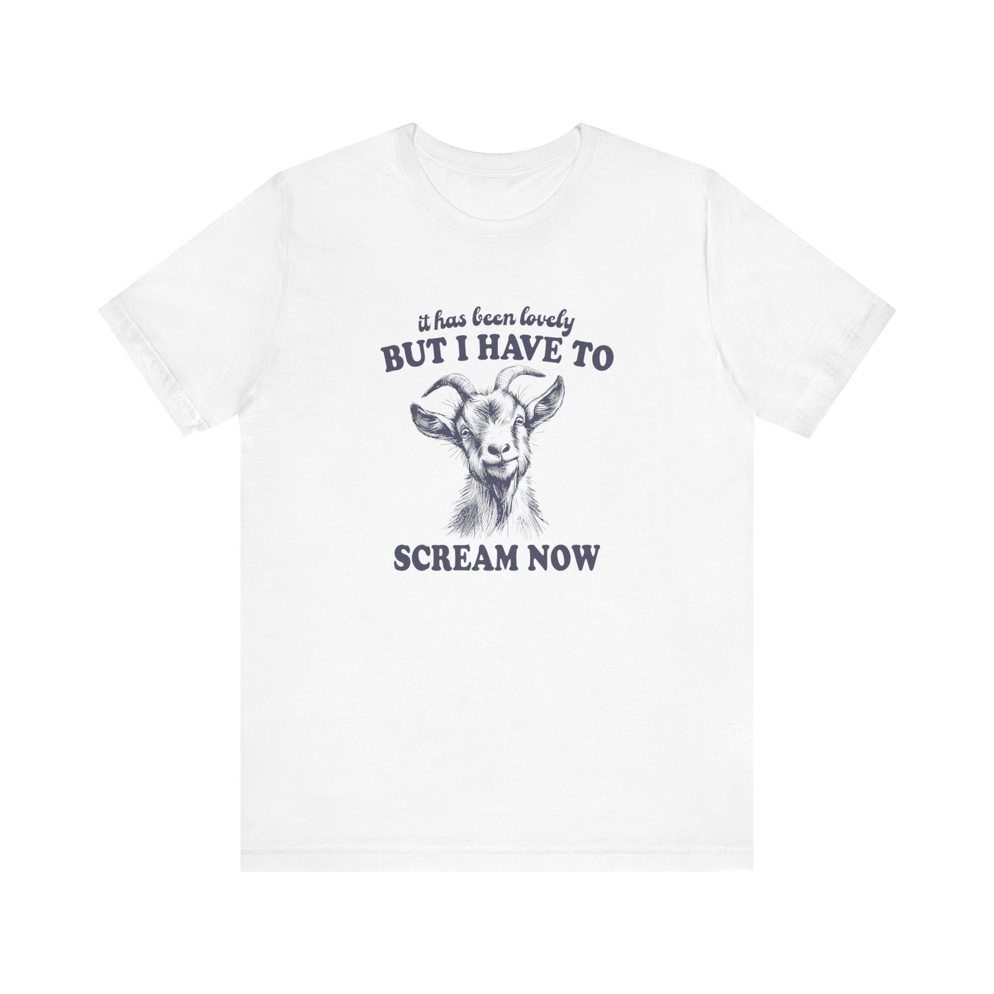 Goat Screams: Bella Canvas T-shirt with Cute Goat
