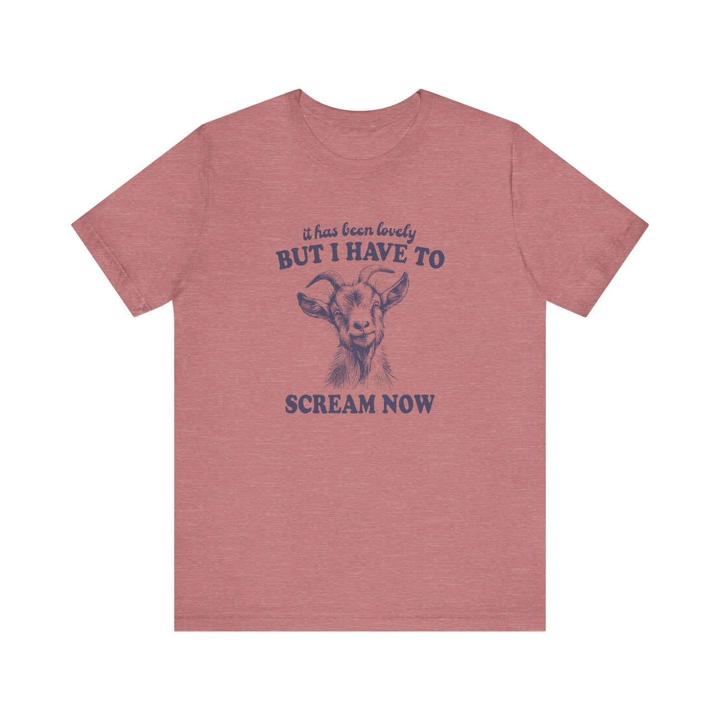 Goat Screams: Bella Canvas T-shirt with Cute Goat