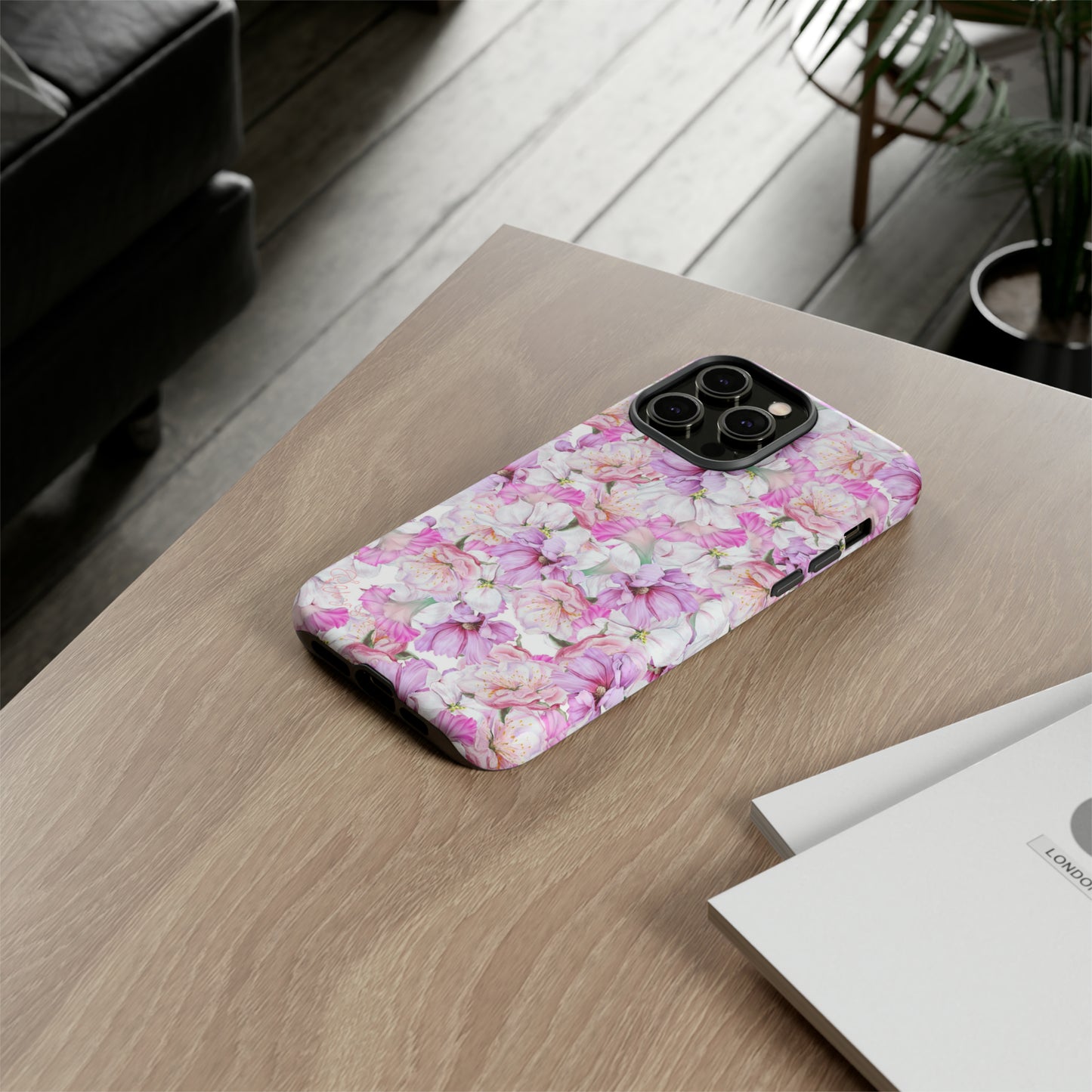 Peony Pink Flowers iPhone Case