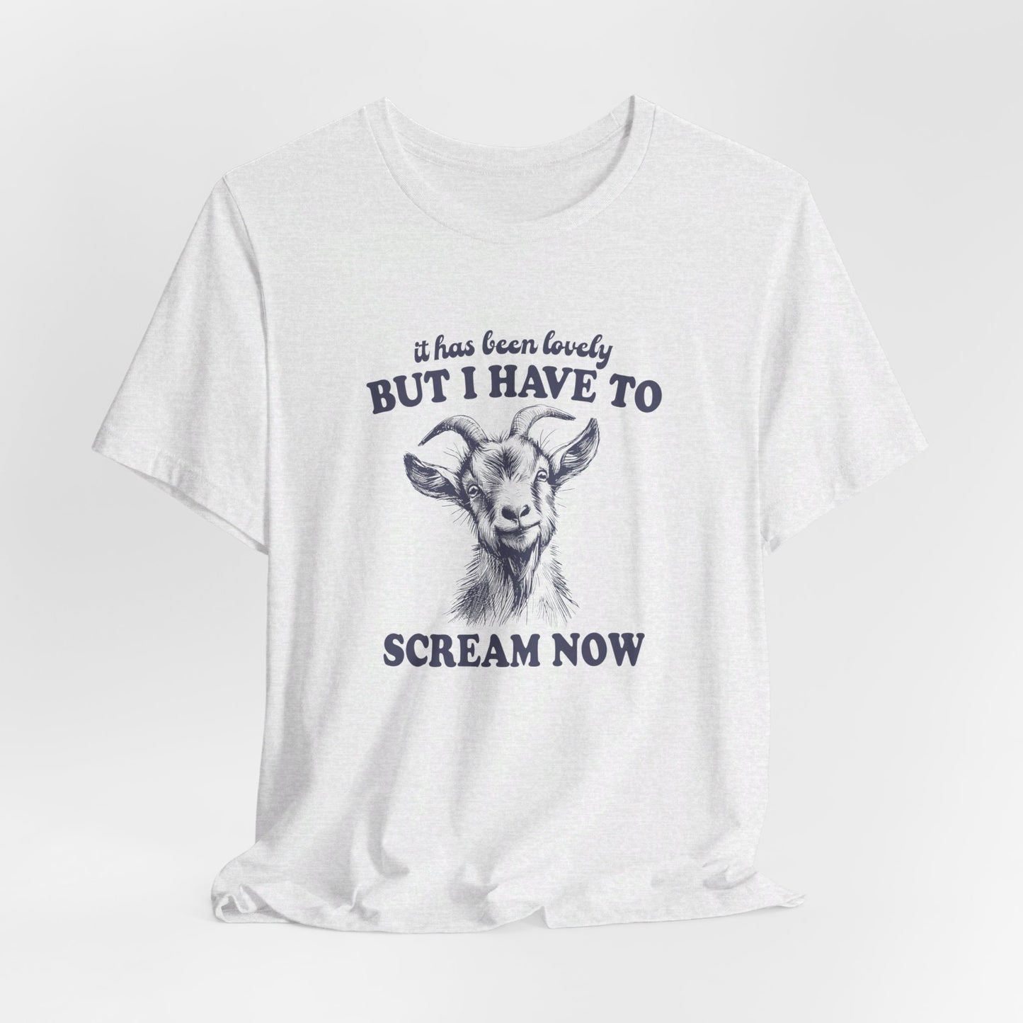 Goat Screams: Bella Canvas T-shirt with Cute Goat