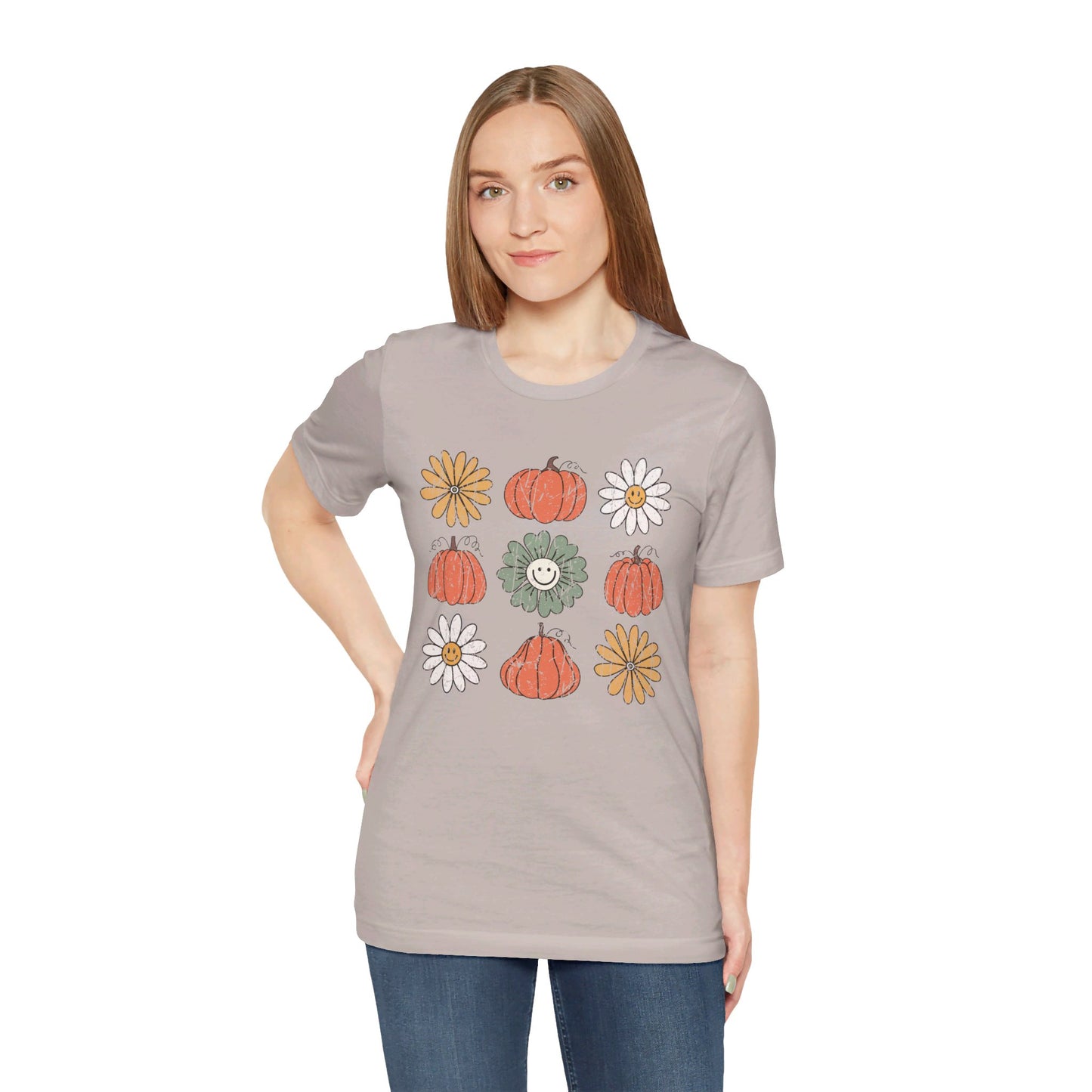 Daisy Pumpkin Patch: Halloween Bella Canvas T-shirt