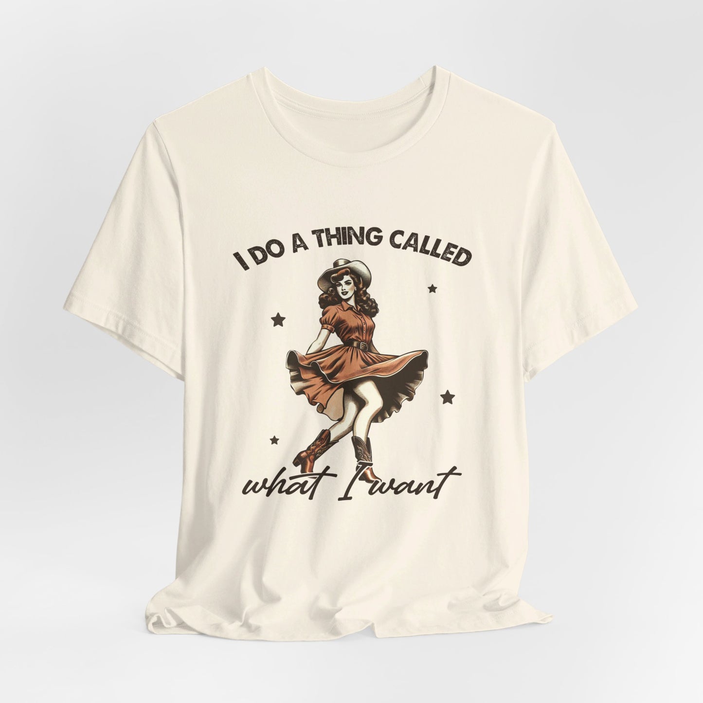 What I Like: Bella Canvas T-shirt with Vintage Cowgirl