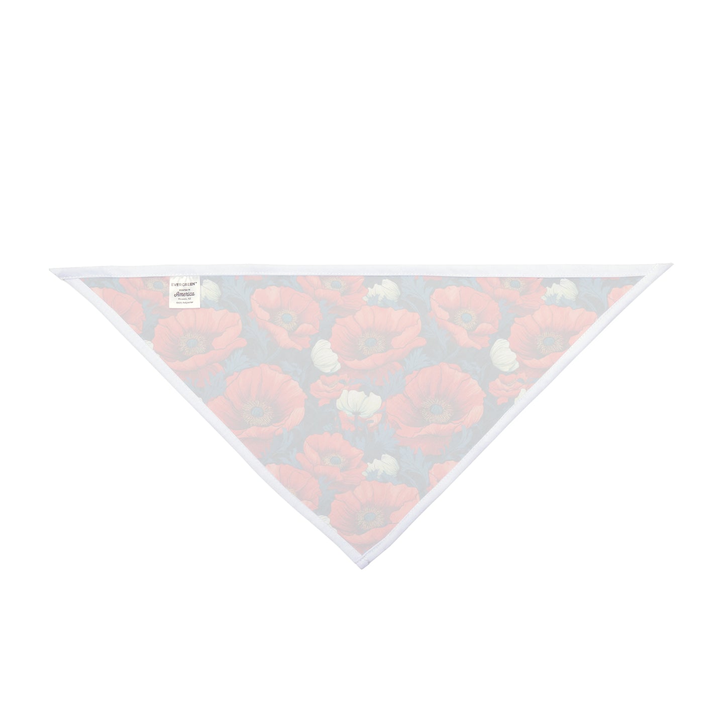 "Step into a field of vibrant charm with our Poppy Fields Dog Bandana/Wild Rag. Red poppies with touches of white on a vibrant blue background create a lively and eye-catching look. Crafted from soft-spun polyester, this bandana/wild rag ensures both comfort and durability. Explore exclusive pet fashion at Eliza Singer, where each piece is a celebration of nature's vibrant beauty, designed for the discerning pet enthusiast.