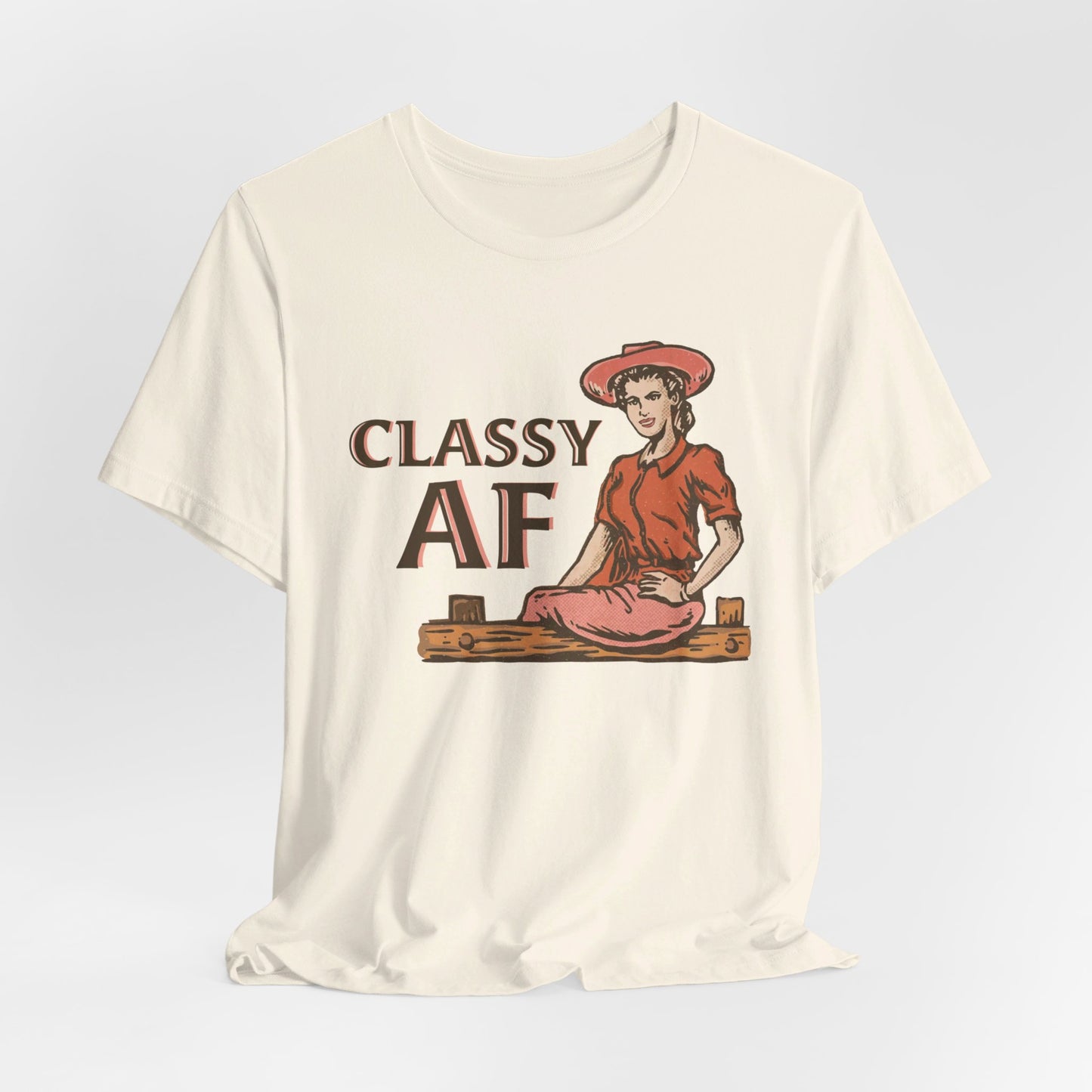 Sassy Elegance: Bella Canvas Unisex T-shirt with Vintage Cowgirl Charm