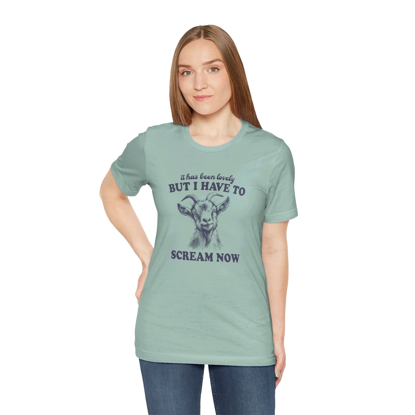 Goat Screams: Bella Canvas T-shirt with Cute Goat