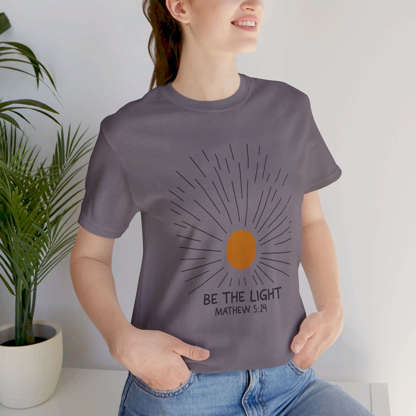 Be the Light: Minimalistic Sun Bella Canvas T-shirt