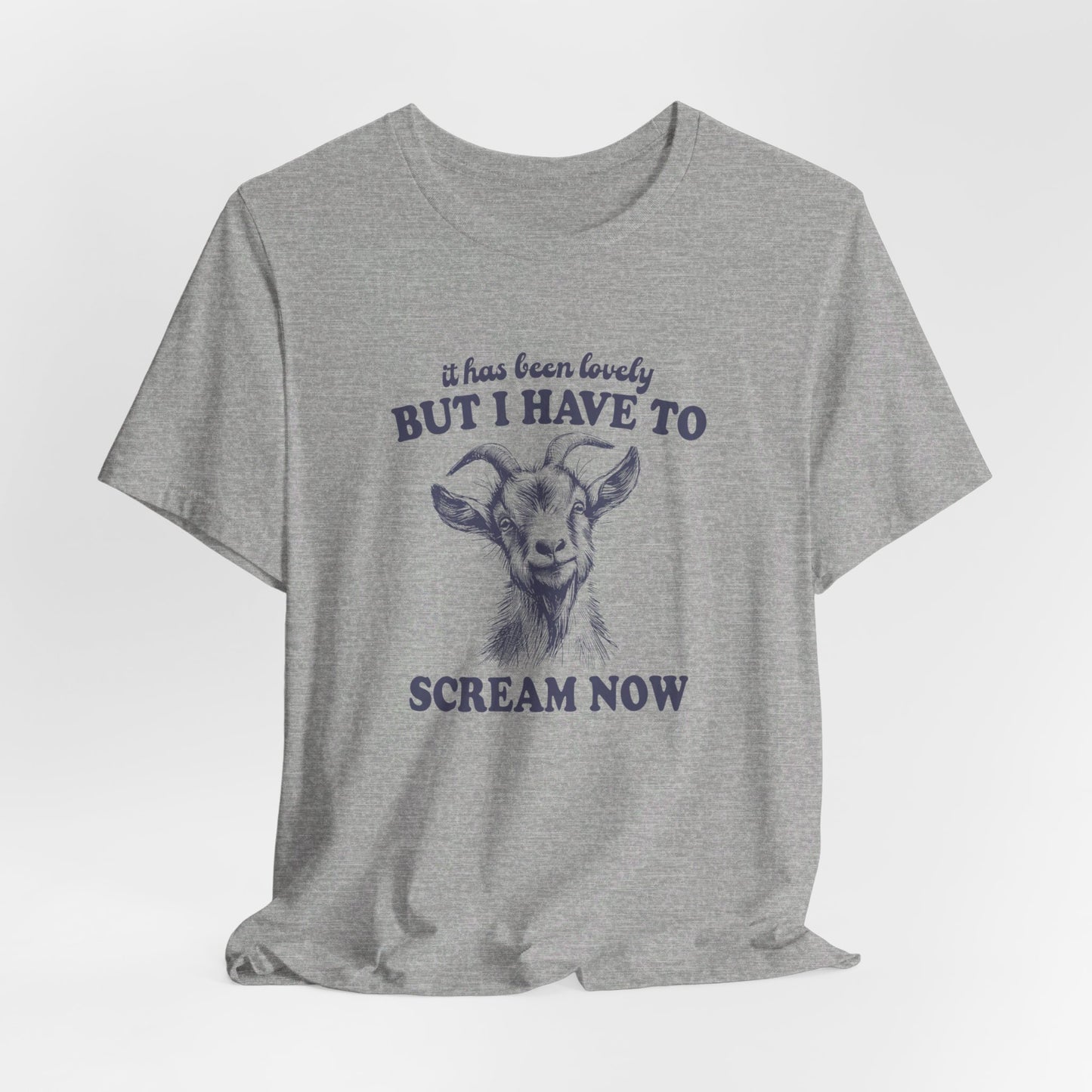 Goat Screams: Bella Canvas T-shirt with Cute Goat