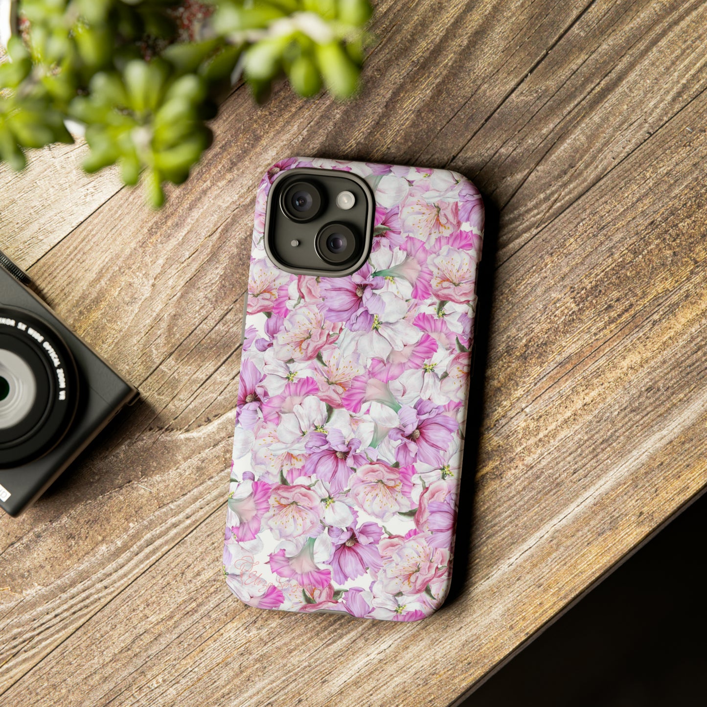 Peony Pink Flowers iPhone Case