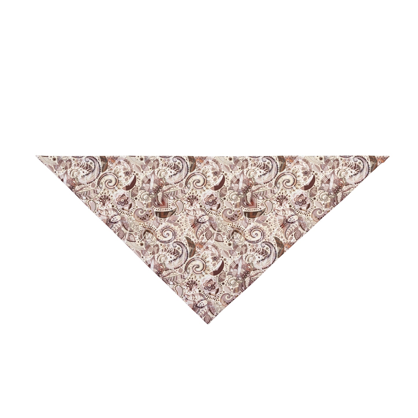 Bring a touch of warmth to your dog's look with our Sandstone Paisley Dog Bandana/Wild Rag. The light paisley design on a sand background, featuring darker shades of brown, adds a subtle and elegant touch. Crafted from soft-spun polyester, this wild rag ensures comfort and style. Make every outing a stylish affair with this exclusive design, available only at Eliza Singer.