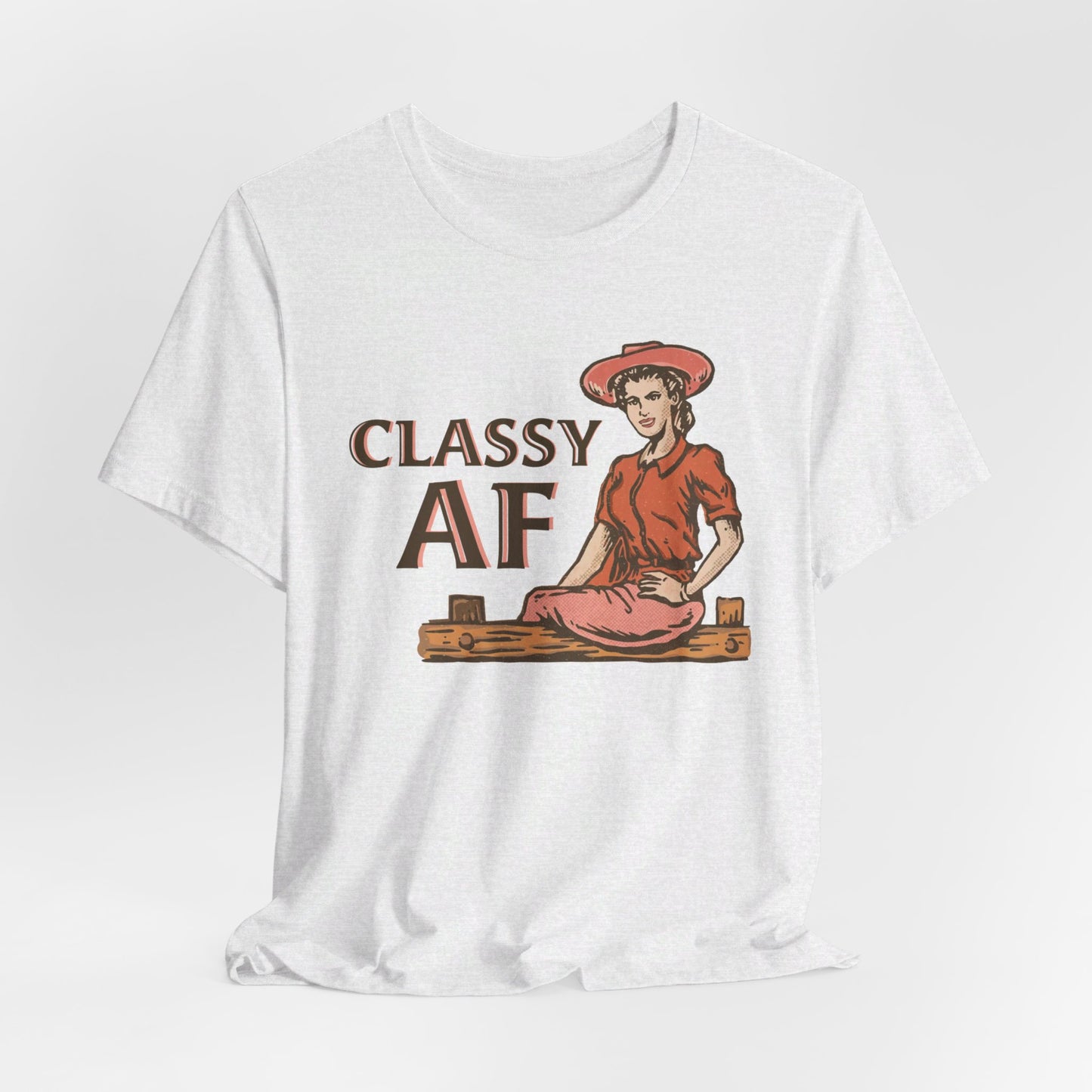 Sassy Elegance: Bella Canvas Unisex T-shirt with Vintage Cowgirl Charm