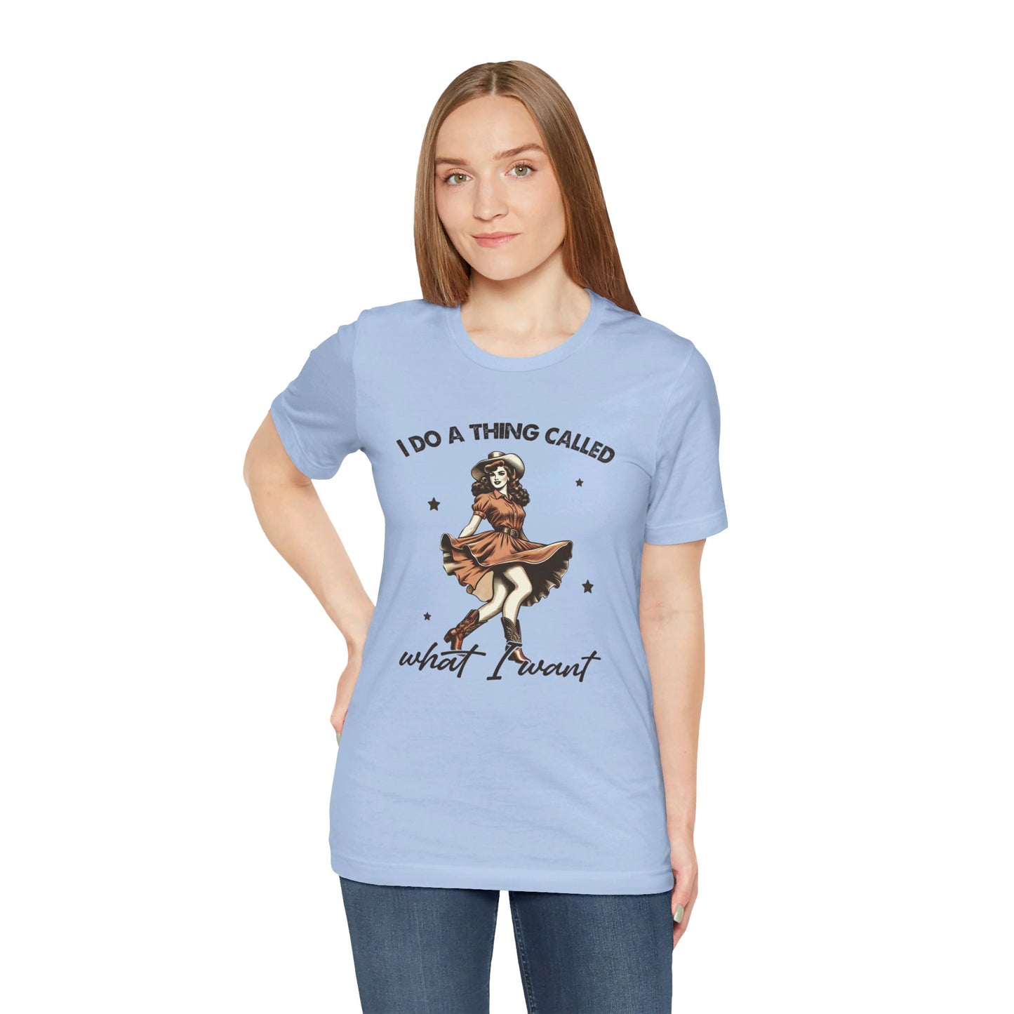 What I Like: Bella Canvas T-shirt with Vintage Cowgirl