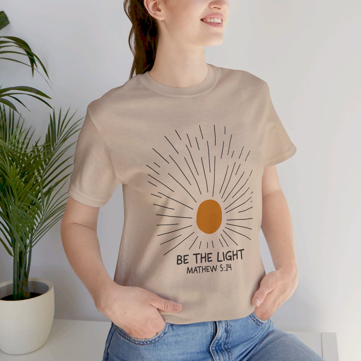 Be the Light: Minimalistic Sun Bella Canvas T-shirt