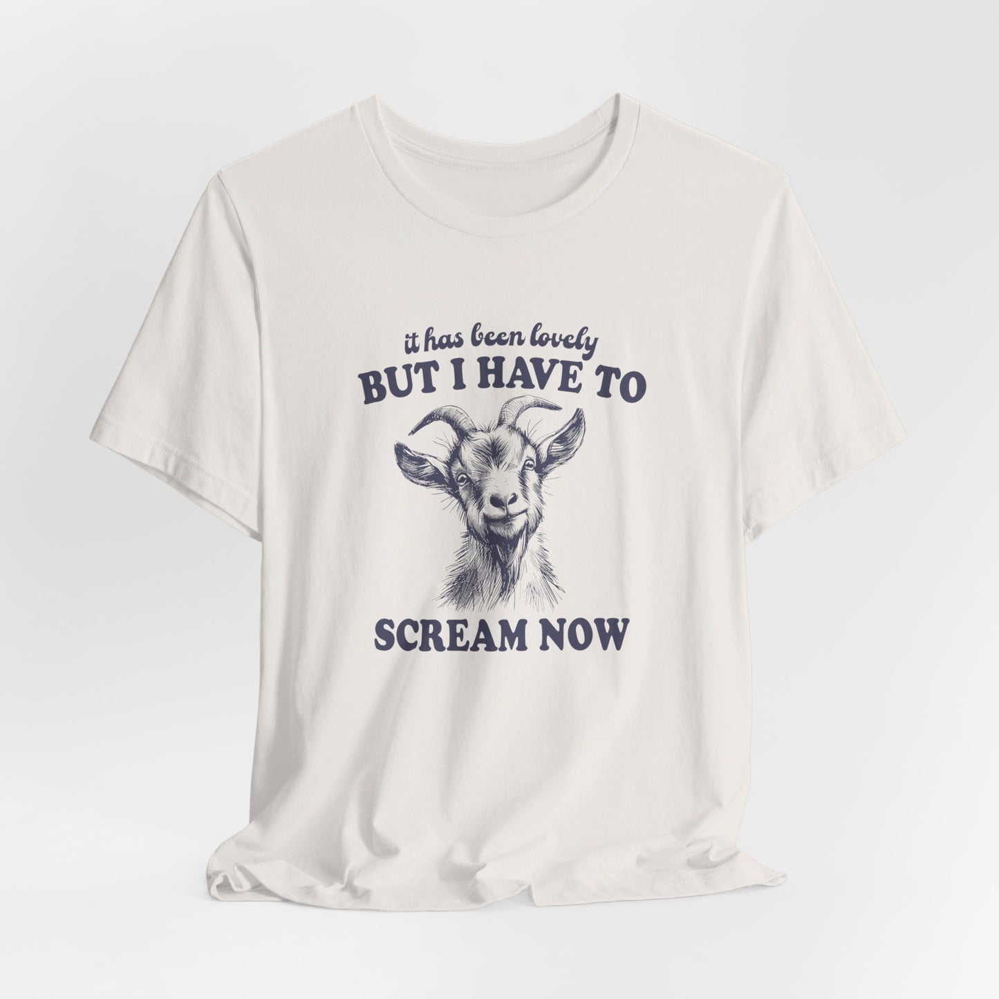 Goat Screams: Bella Canvas T-shirt with Cute Goat