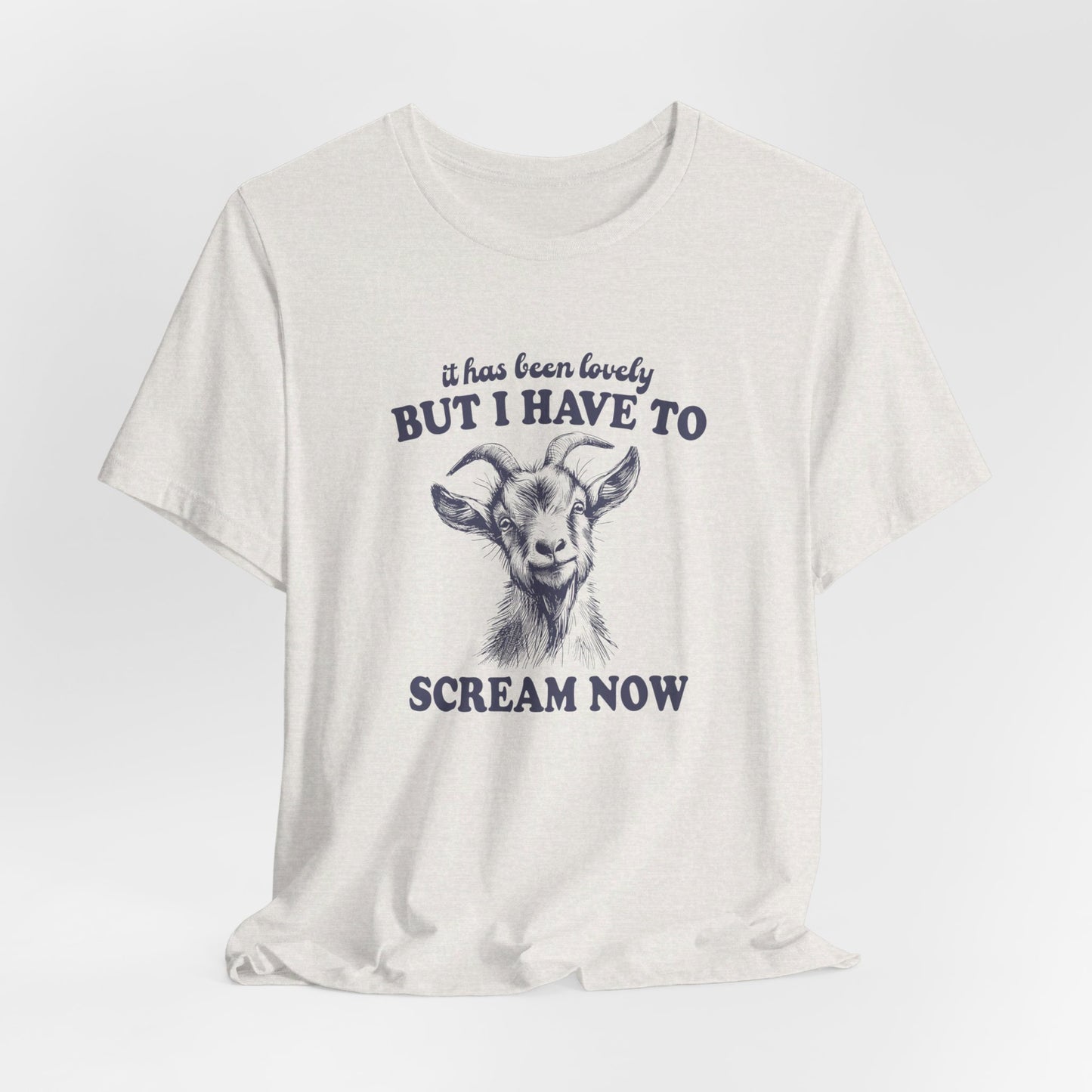 Goat Screams: Bella Canvas T-shirt with Cute Goat