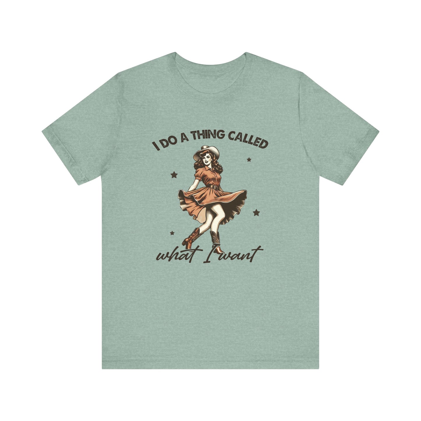 What I Like: Bella Canvas T-shirt with Vintage Cowgirl