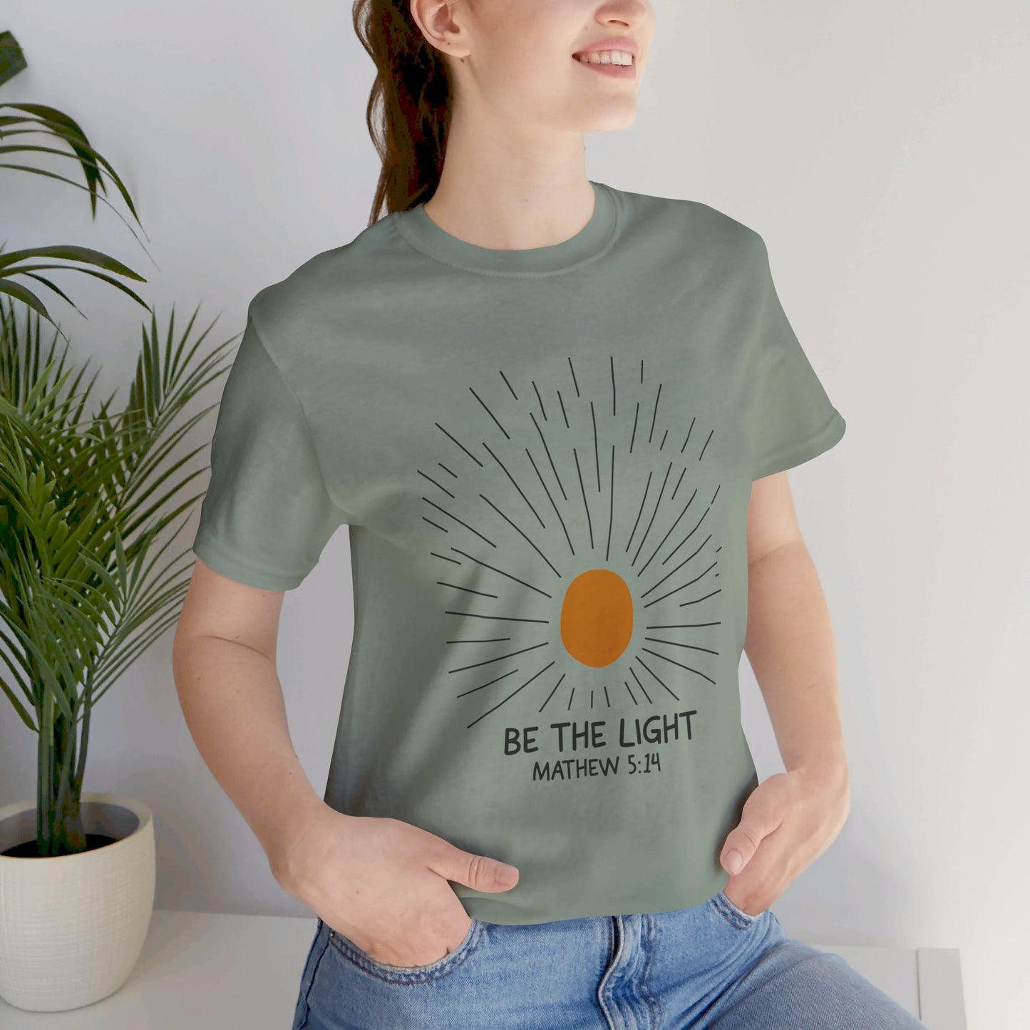 Be the Light: Minimalistic Sun Bella Canvas T-shirt