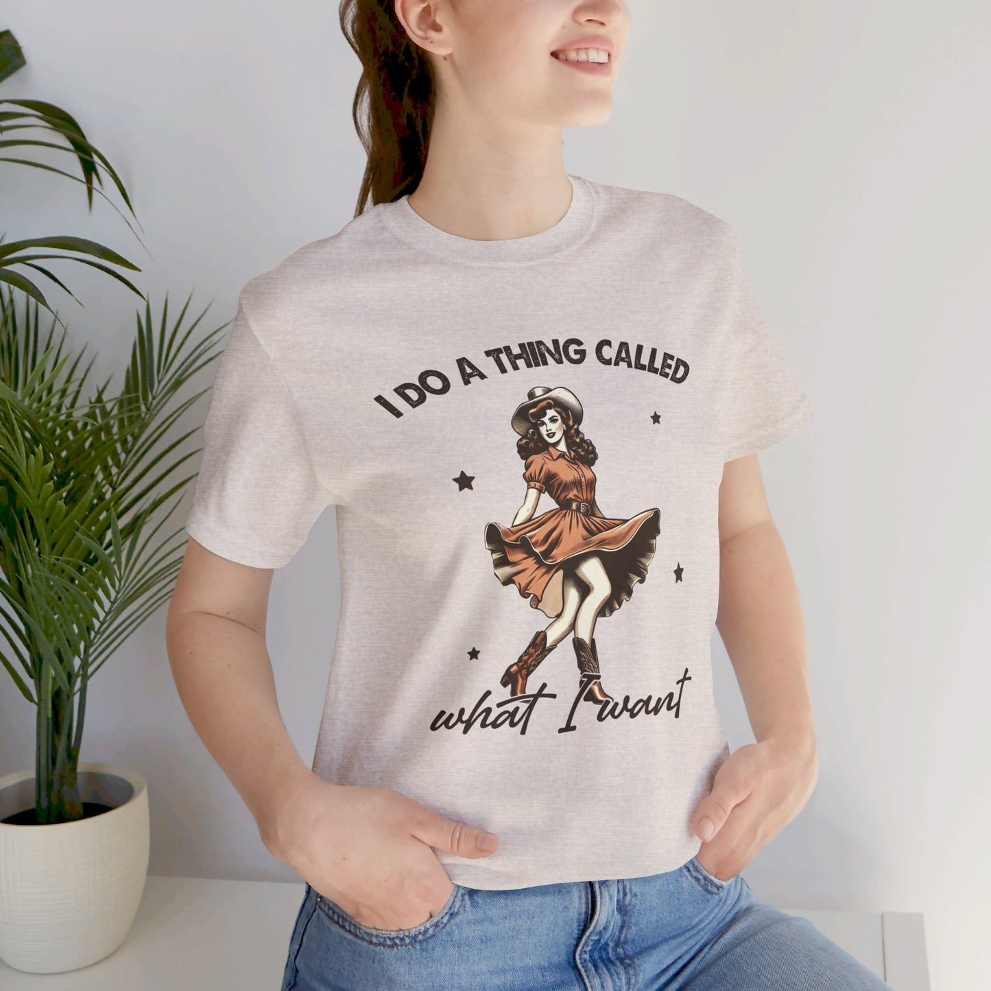What I Like: Bella Canvas T-shirt with Vintage Cowgirl
