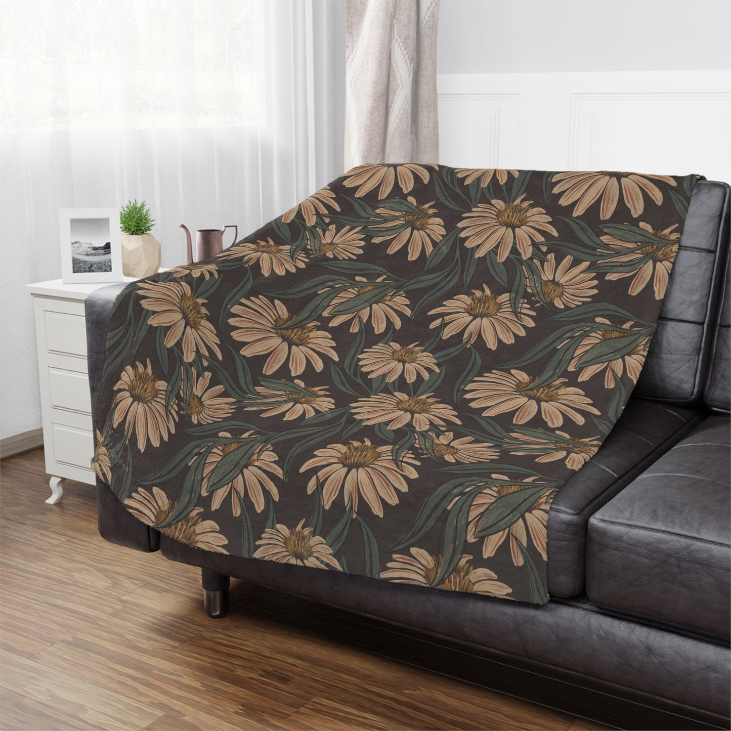 Boho Daisy Minky Blanket