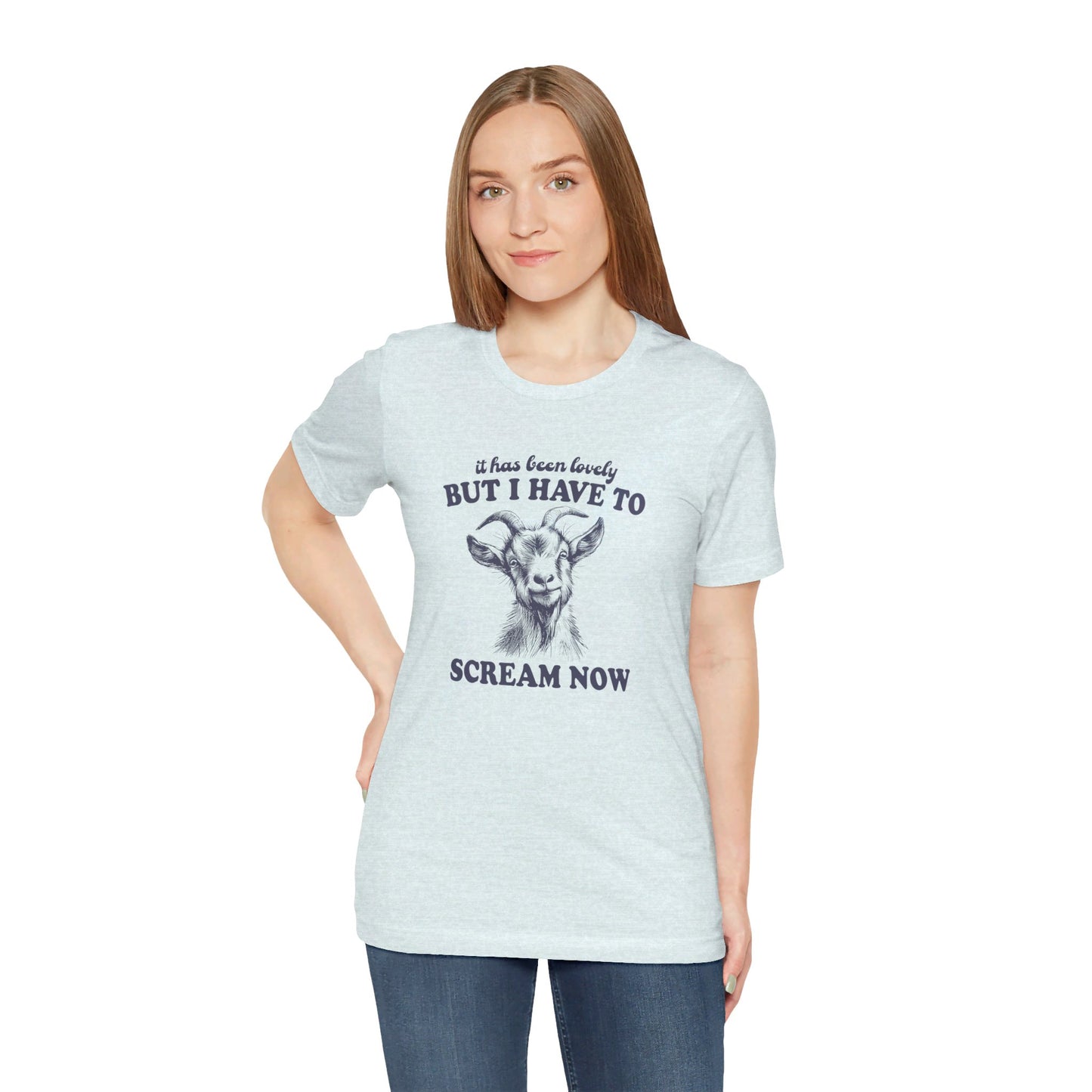 Goat Screams: Bella Canvas T-shirt with Cute Goat