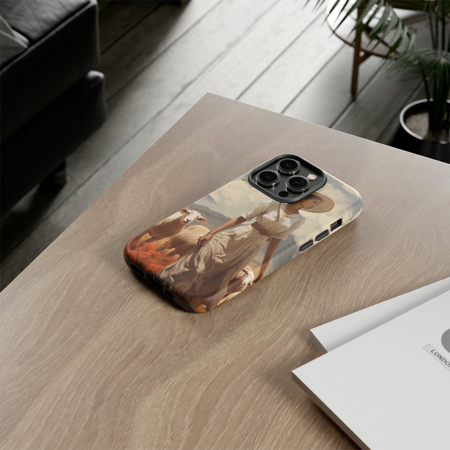 Misty Prairie Wanderer: Elevate your Tough Western Cell Phone Case with a captivating twist. This edition offers a misty take on the vintage painted design, providing a unique and enchanting touch. Experience the allure of the unknown. #ElizaSinger #PhoneCase #VintageDesign
