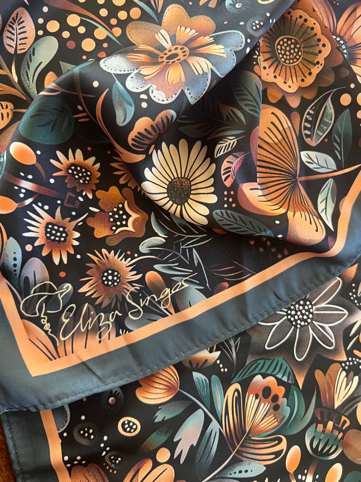 Sage Copper Blooms Wild Rag